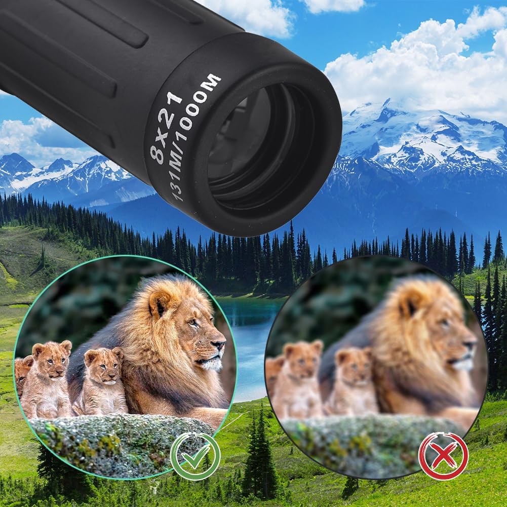 Joyzan Monocular Telescope, 8X Handheld Wide Angle Telescope Spotting 