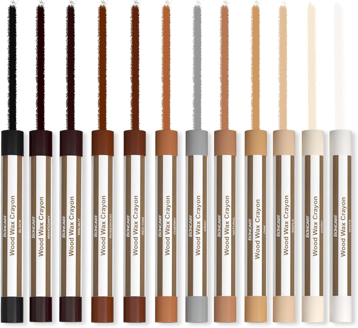 Wood Filler Sticks,12colors Wood Wax Crayons for Repairing Scratches, Scuffs, Cracks, and Nail Holes on Wood Furniture, Floors, Cabinets, Tables, and Doors