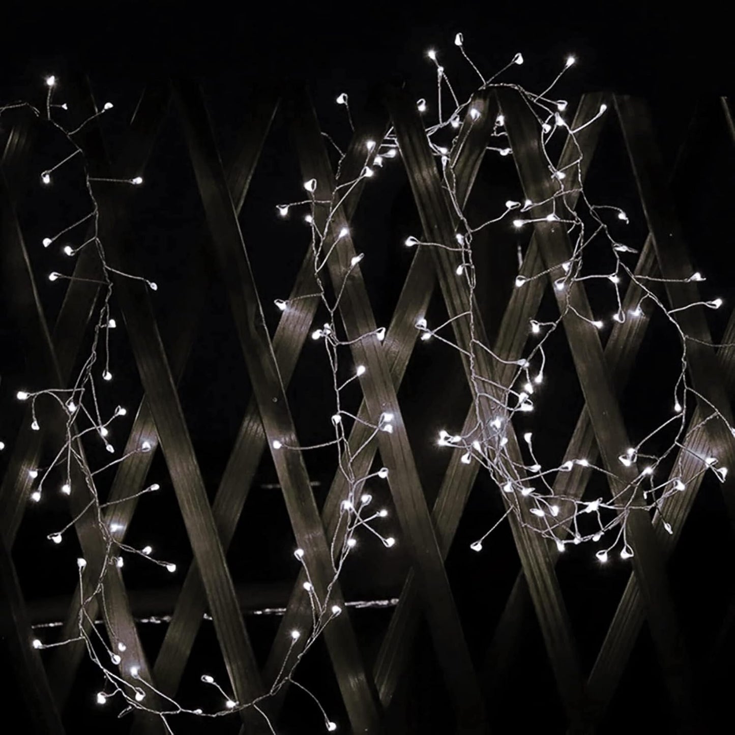 Solar Fairy Lights - 9.84Ft 100 LED Waterproof Solar Firecracker Lights with 8 Modes, Outdoor Christmas String Lights for Garden (White)