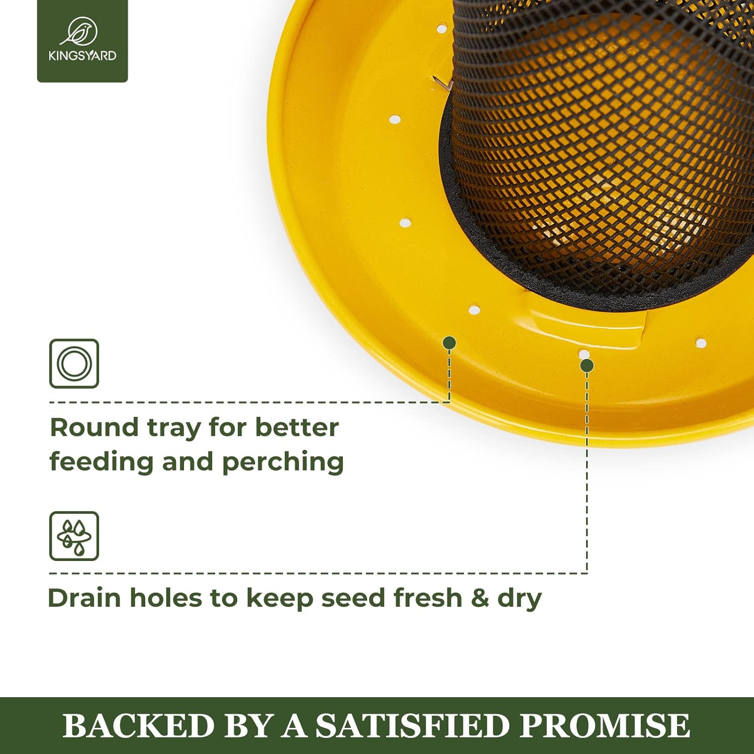 Kingsyard Finch Feeders for Outdoors Hanging, Metal Mesh Tube Bird Fee