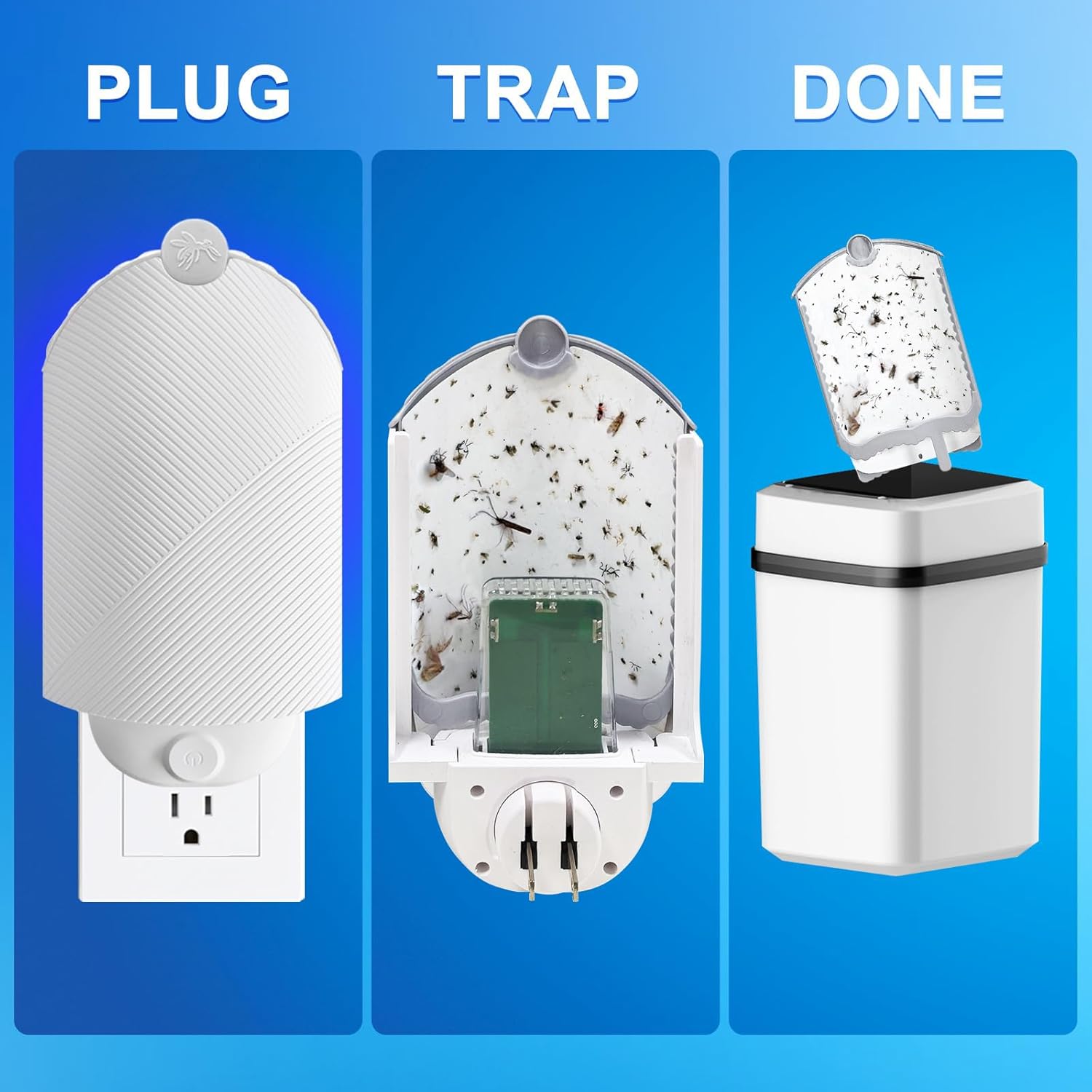Flying Insect Trap (1 Stater & 3 Refill Cartridges), UV Light Indoor B
