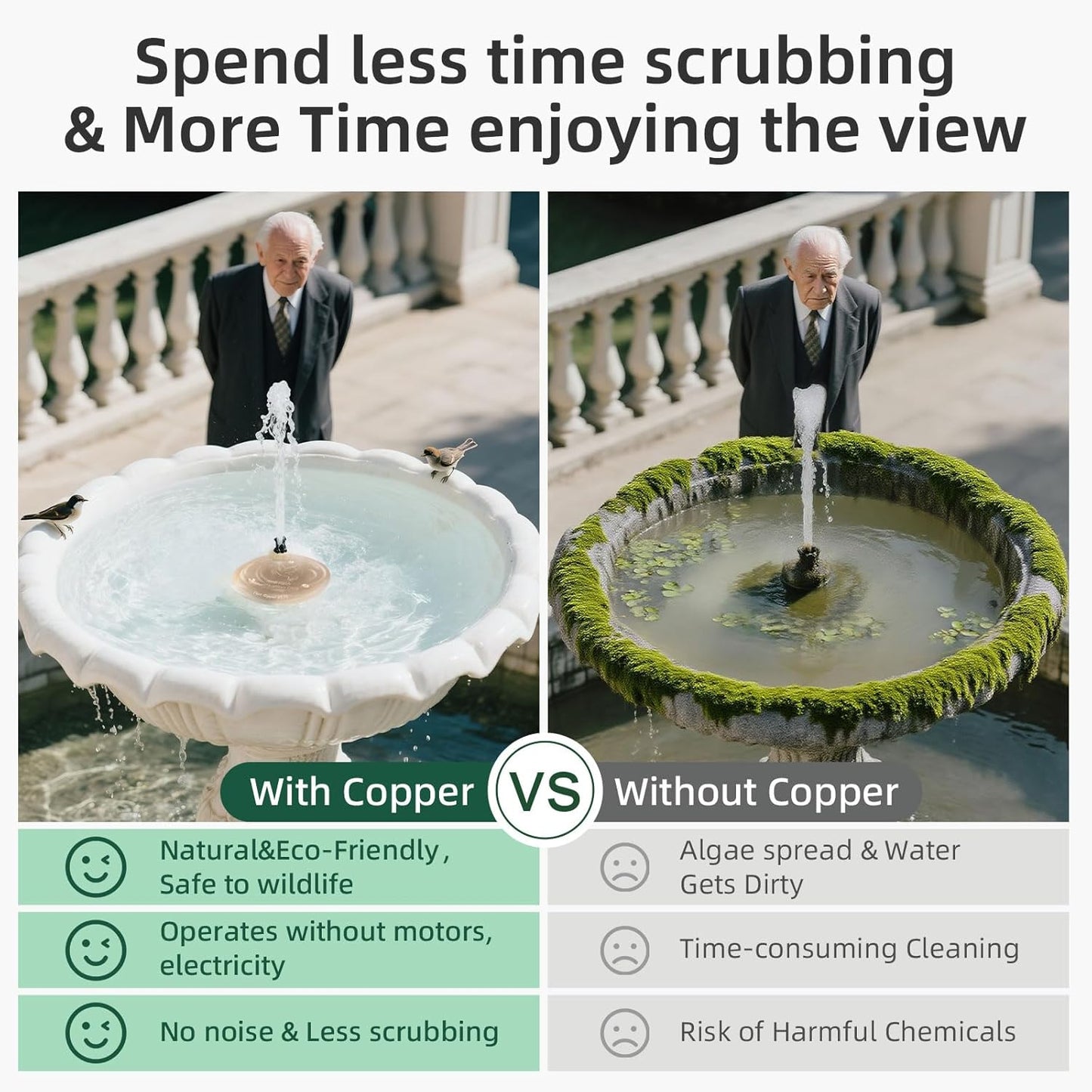 Copper Disk for birdbath, Chicken,Dogs & Cats Water Feeder, 99.9% Pure