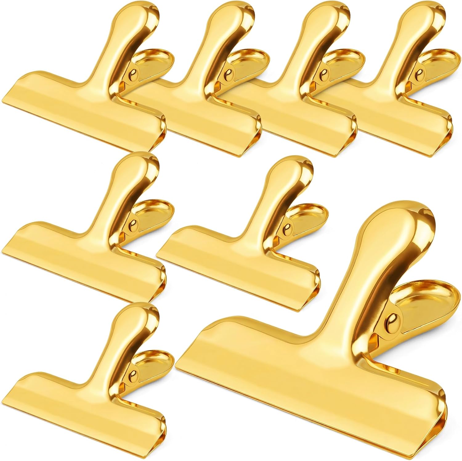 Funfery Chip Clips Bag Clips Gold Stainless Steel Clip for Food Storag
