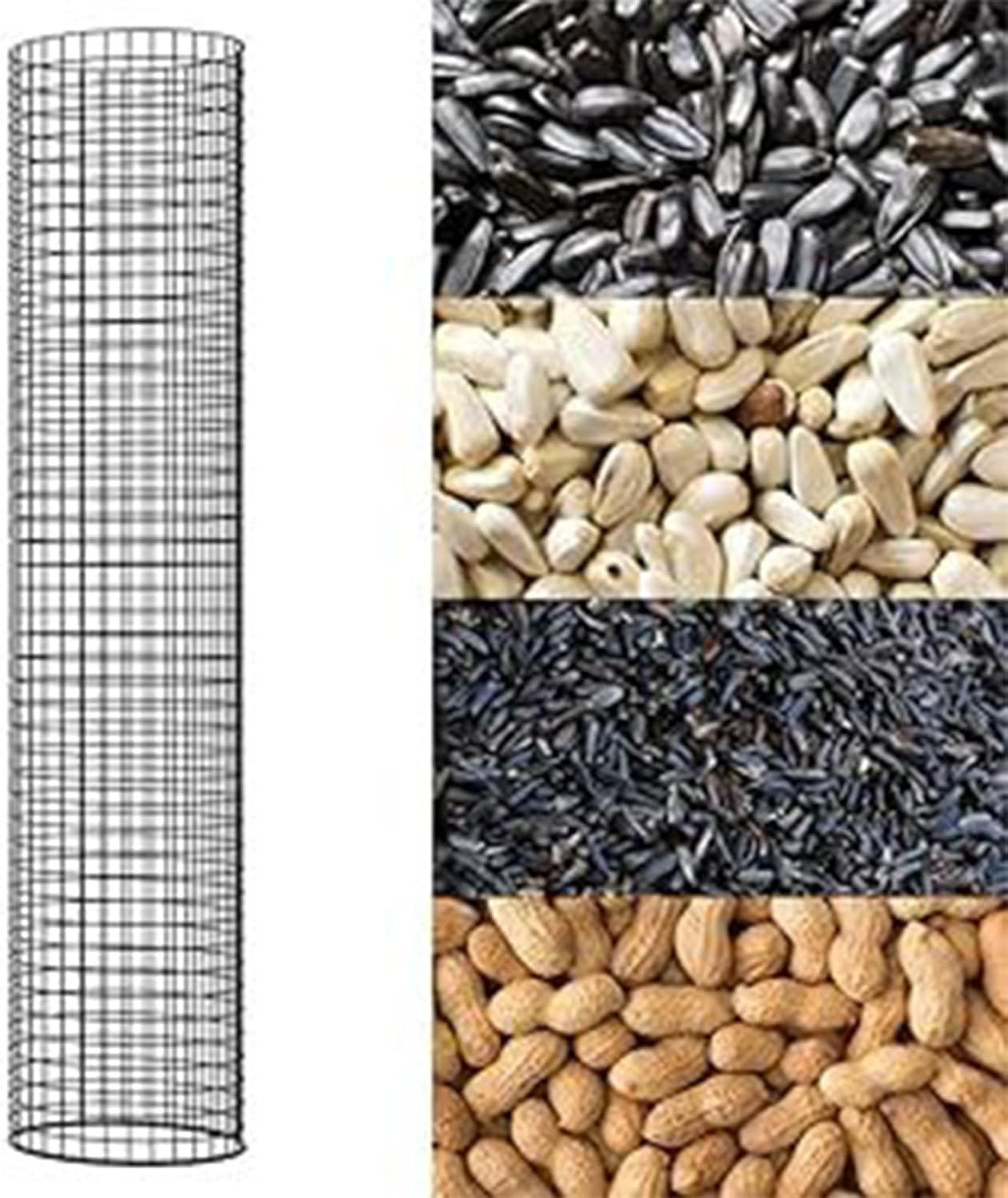 Wild Bird Feeders - Squirrel Proof Large Capacity,Bird Feeder Squirrel Proof Station - for Wild Finch Chickadee Hummingbird Food Nut Garden Yard Patio Porch