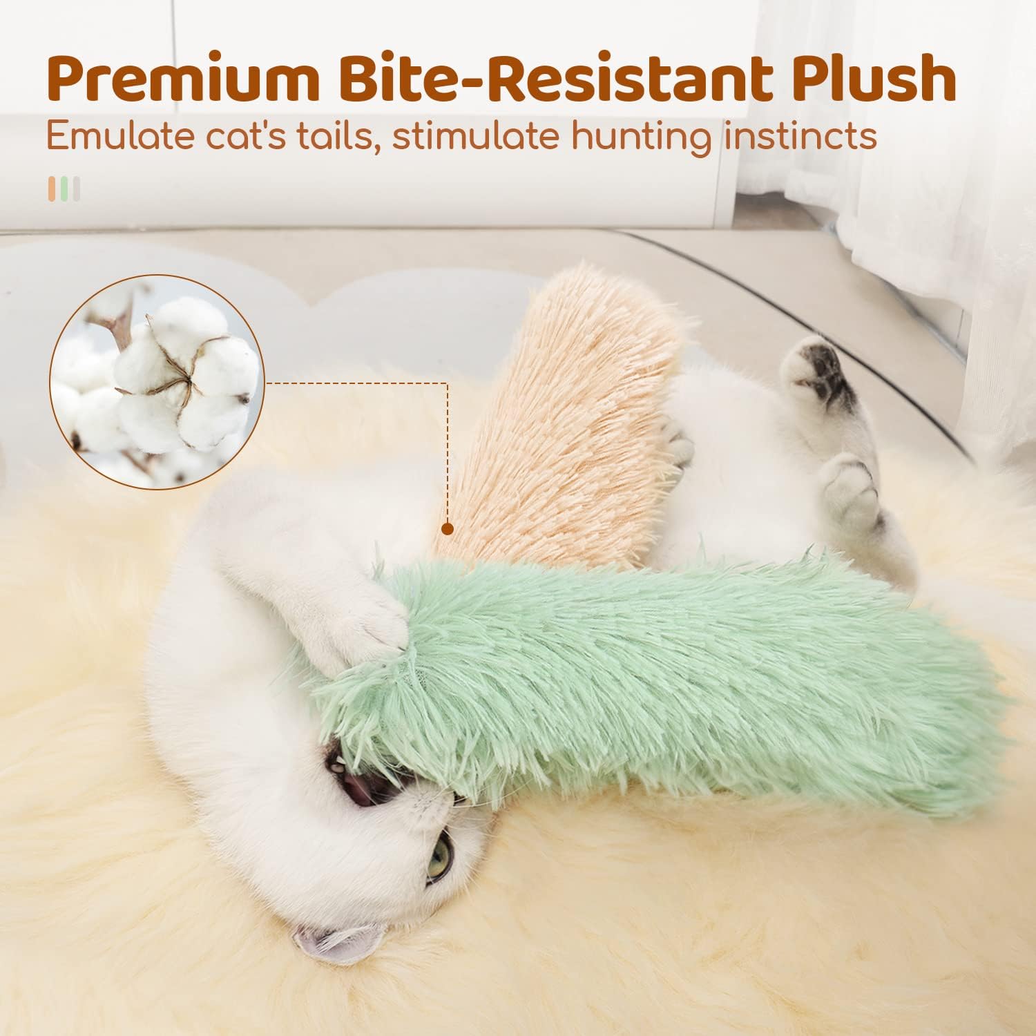 Potaroma Cat Toys Pillows, 3 Pack, Soft and Durable Crinkle Sound with