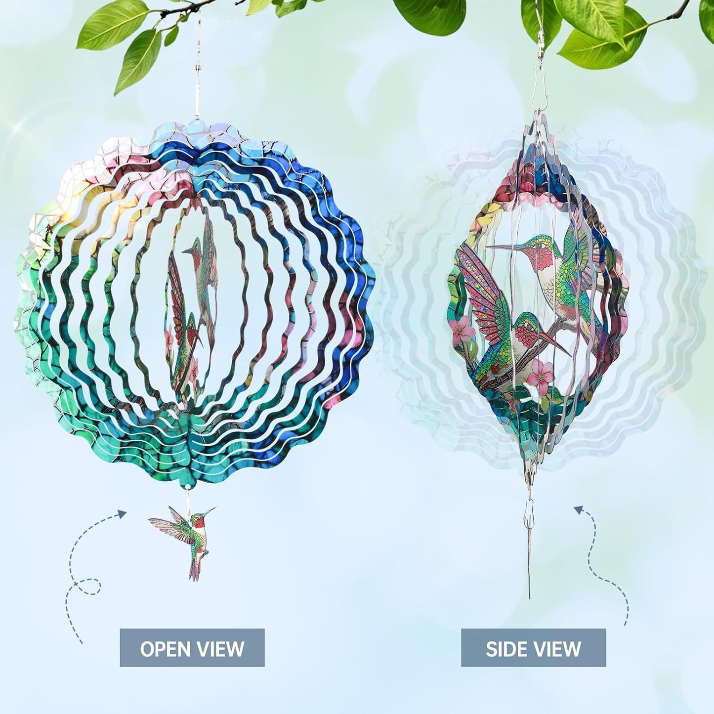 Wind Spinners Outdoor for Easter Day Gift, IDEA SHOW 12In Stainless St