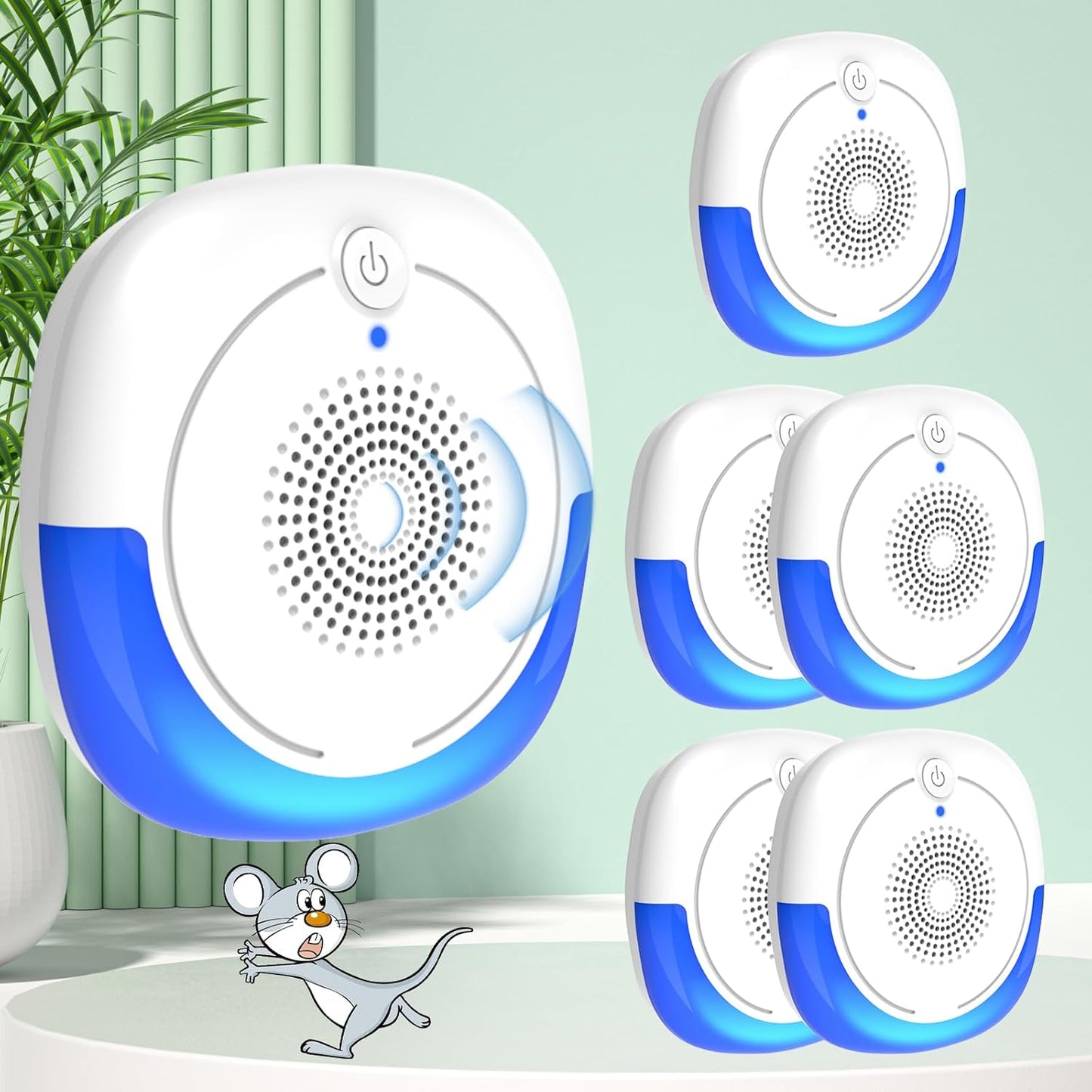 Ultrasonic Pest Repellent Indoor 6Pack,Electronic Mouse Repeller for H