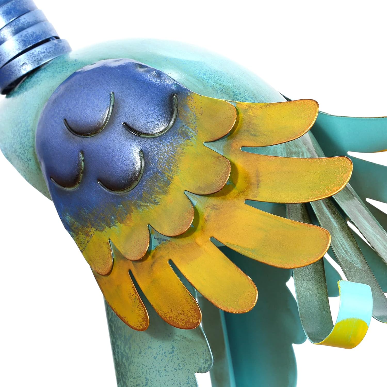 Tooarts Metal Garden Bird Statue Standing Animal Backyard Ornaments Ou