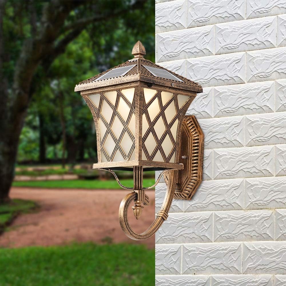 LED Solar Wall Lights, Green Click Garden Lights Solar Powered IP65 Waterproof Auto On/Off Solar Wall Lights Security Light for Garden Fence Patio Deck Driveway Home Decor Wall Lamp