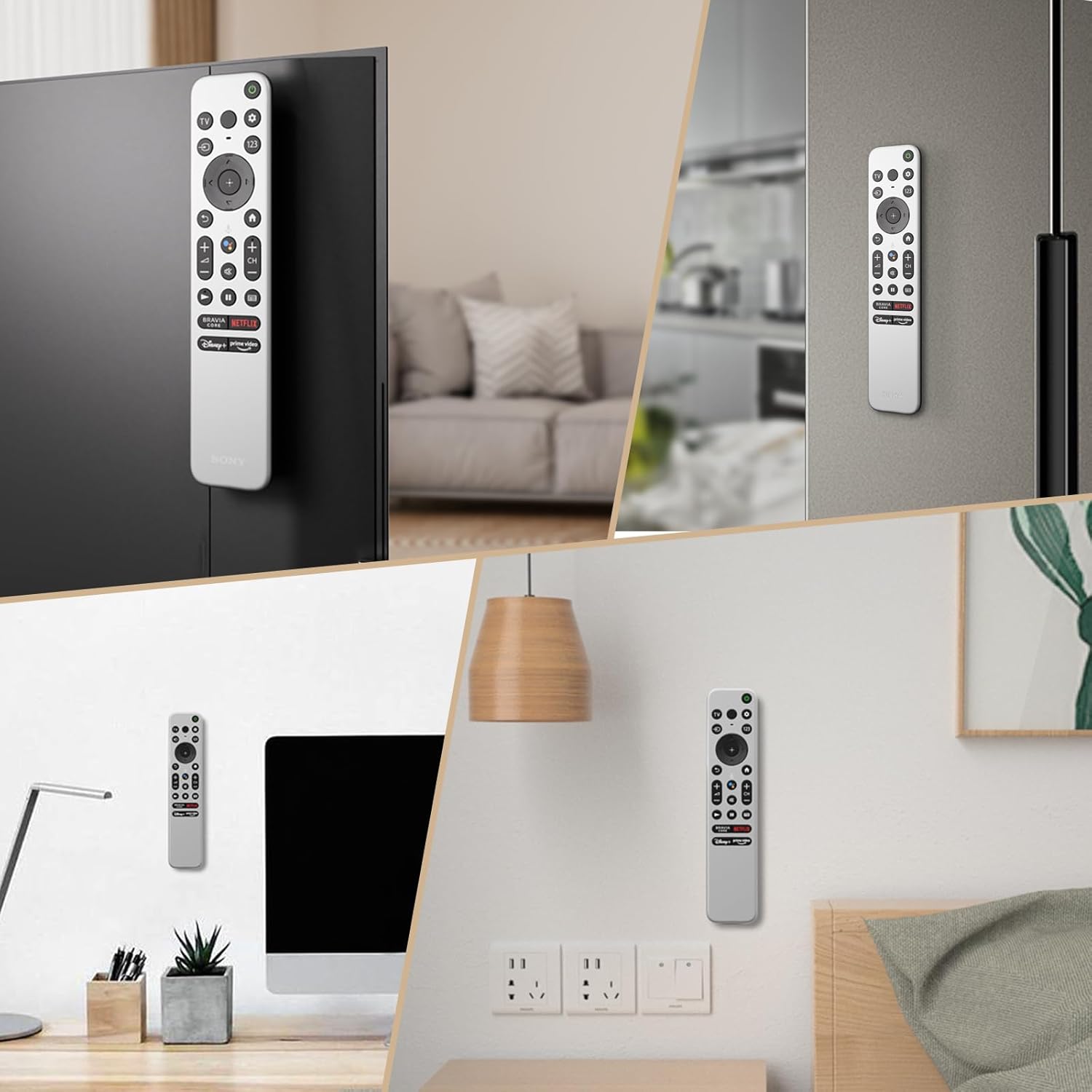 JUMEIHUI Magnetic Remote Control Holder Wall Mount, [Upgraded with Adh