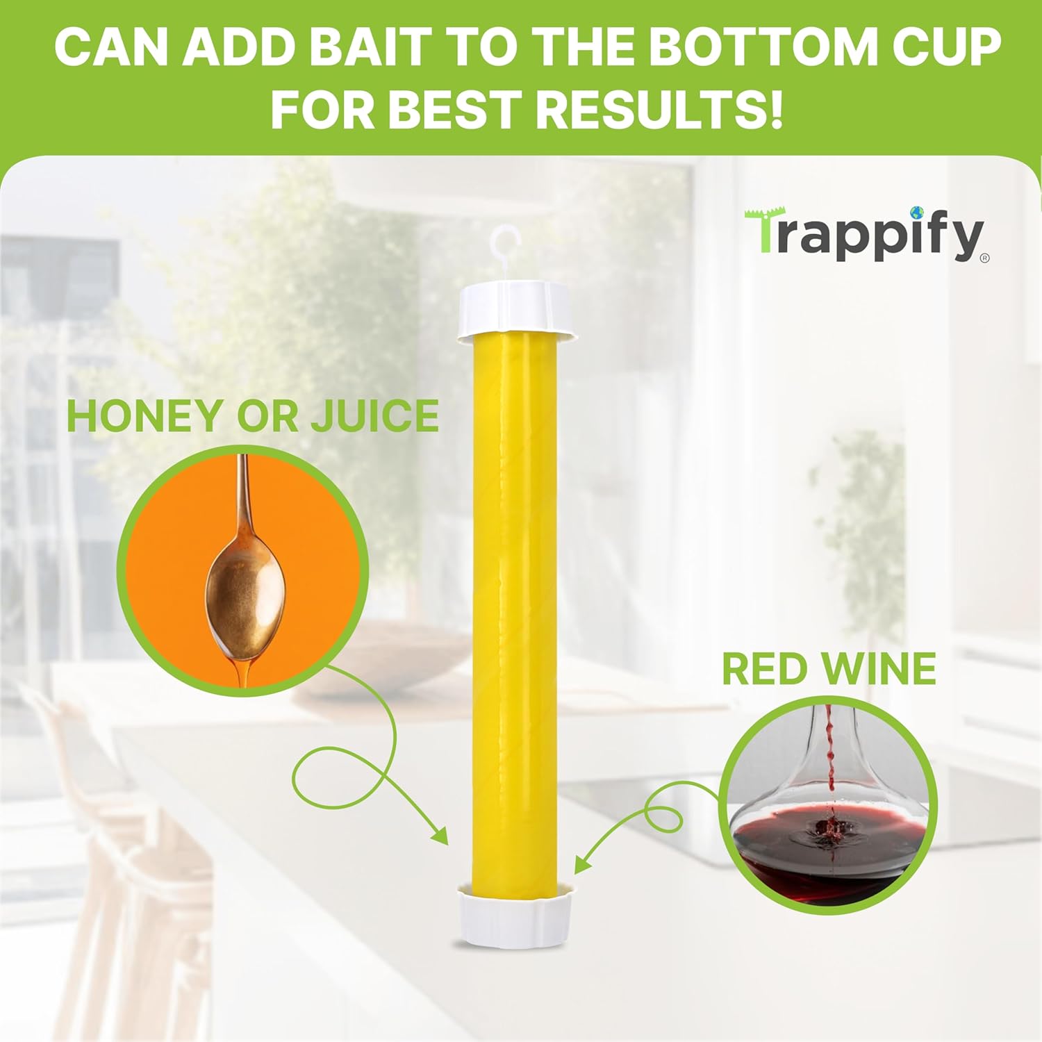 Trappify Hanging Fly Traps Outdoor: Fruit Fly Traps for Indoors | Gnat