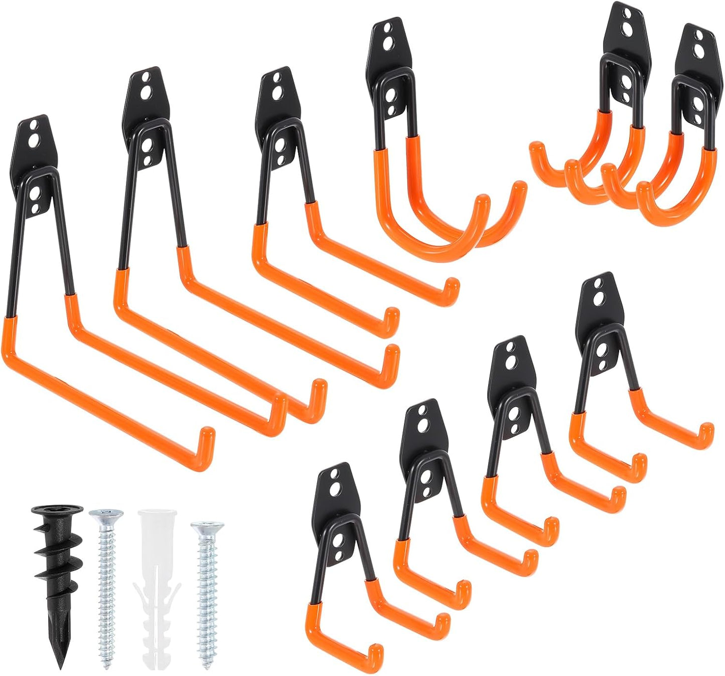 uxcell 10 Pack Garage Hooks, Heavy Duty Slat Wall Hooks, Garage Storag