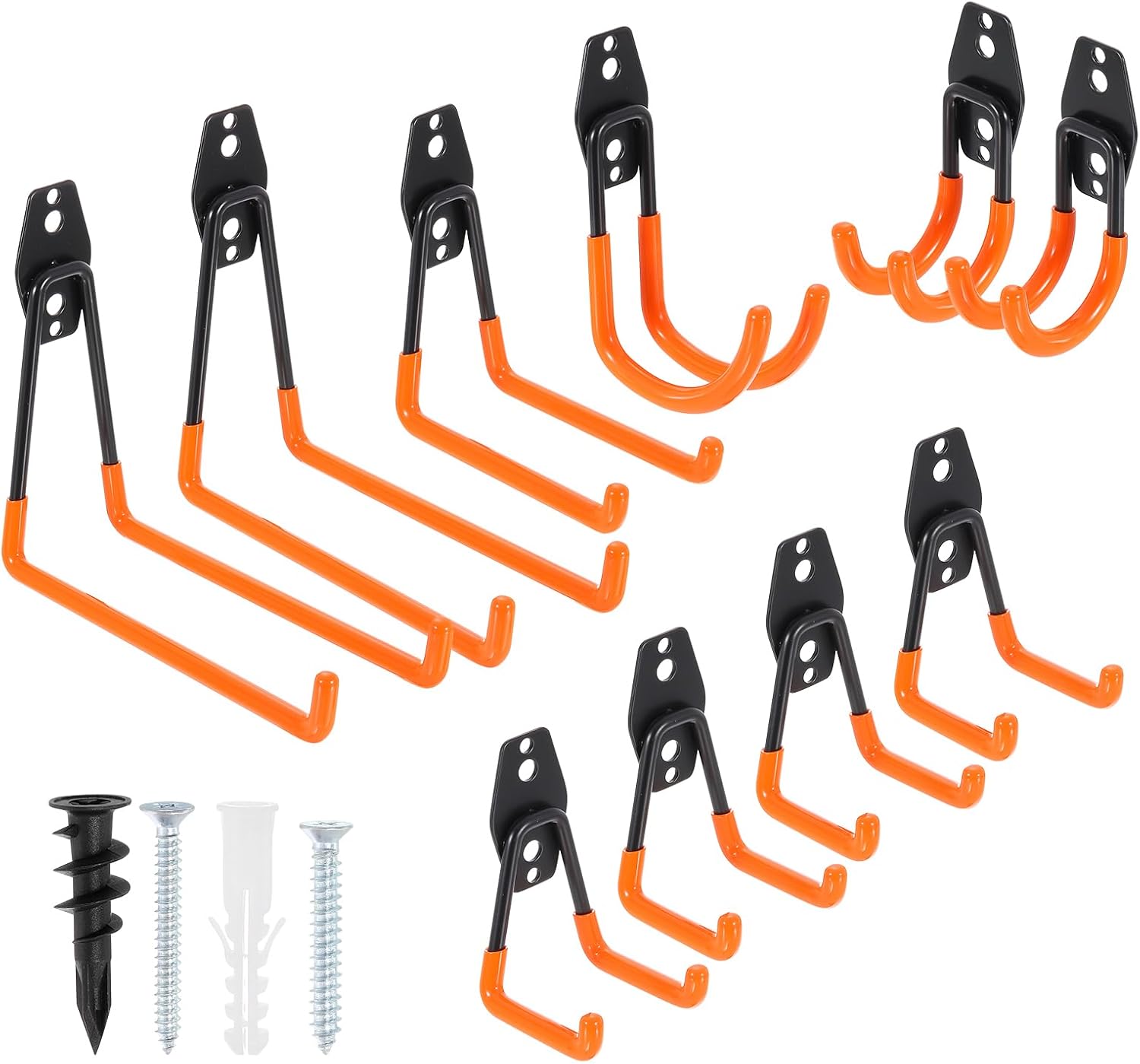 uxcell 10 Pack Garage Hooks, Heavy Duty Slat Wall Hooks, Garage Storag