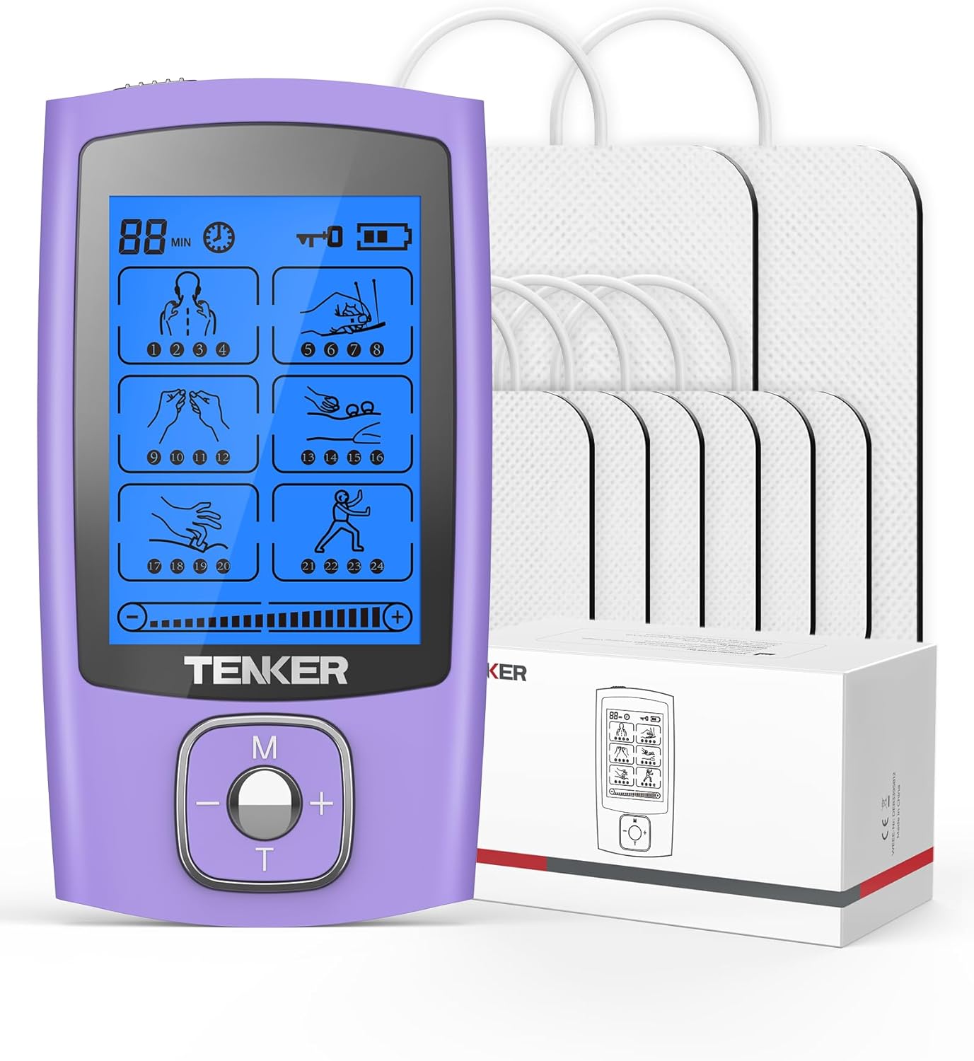 TENKER TENS Unit Muscle Stimulator, 24 Modes TENS EMS Machine for Shou