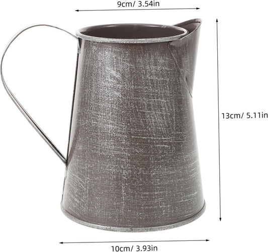 BESTOYARD Retro Iron Flower Pot Pitcher Flower Holder Home Decoration 