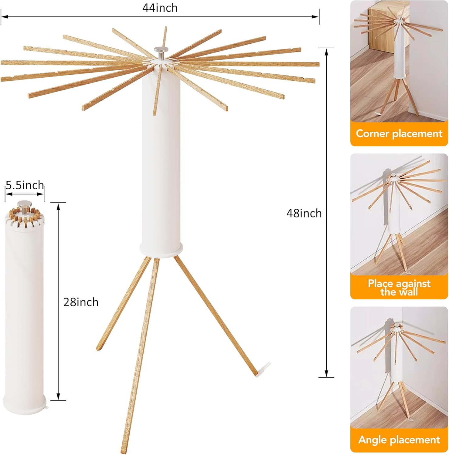 Clothes Drying Rack Tripod,Drying Rack Clothing,Laundry Drying Rack,Fl