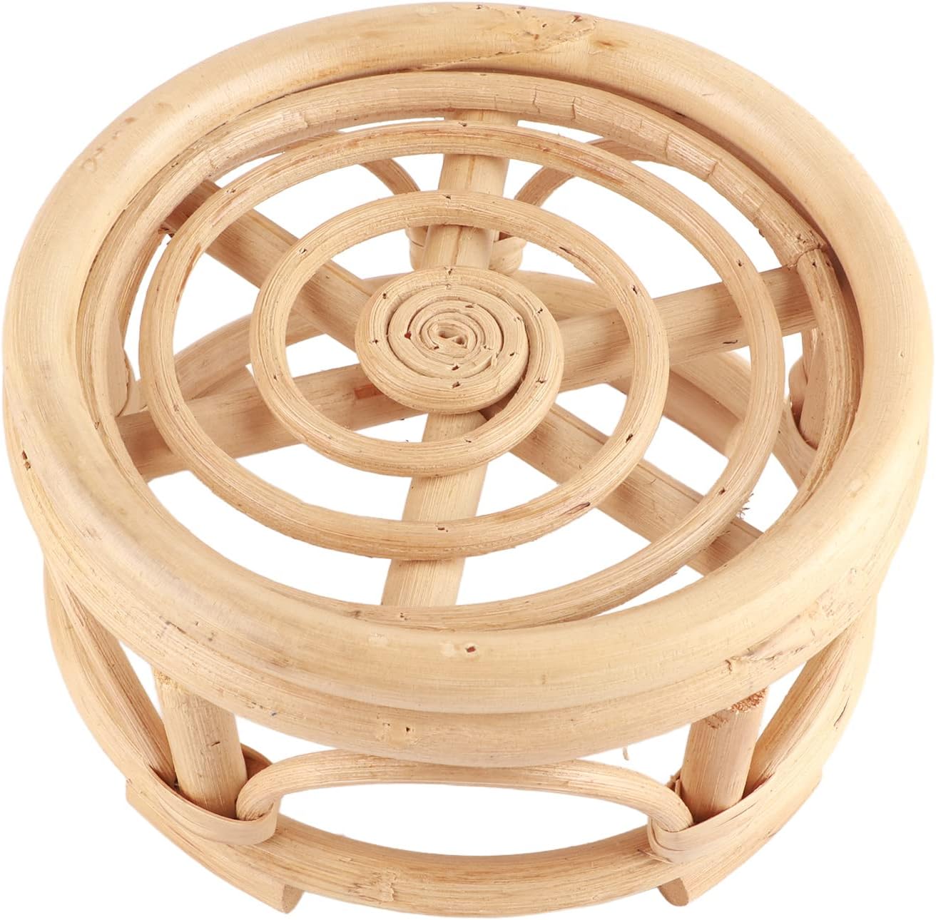 Rattan Flower Pot Stand Plant Stand Round Plant Rack Handmade Rattan P