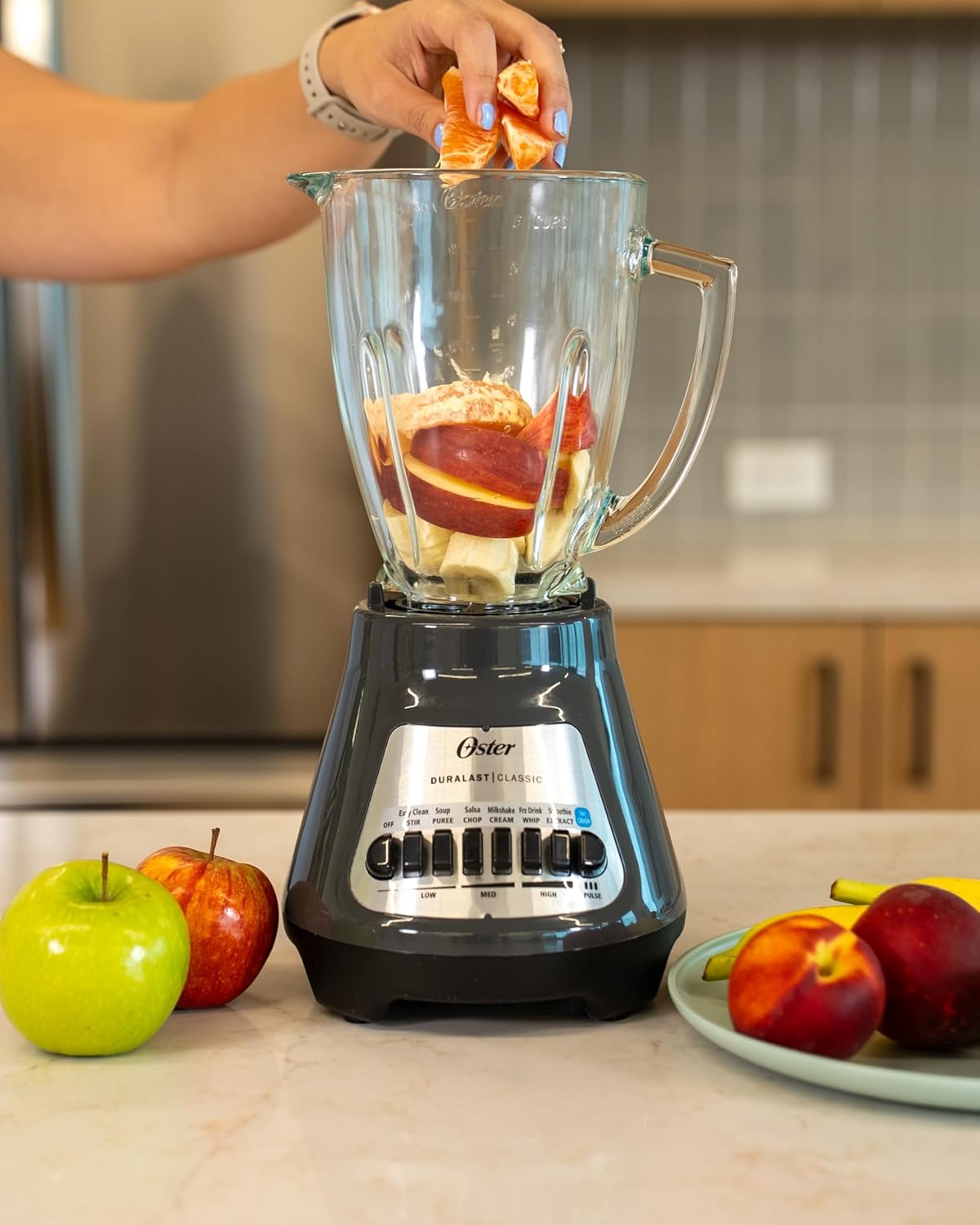 Oster® Classic Series 8-Speed Blender with 6-Cup Glass Jar, Gray