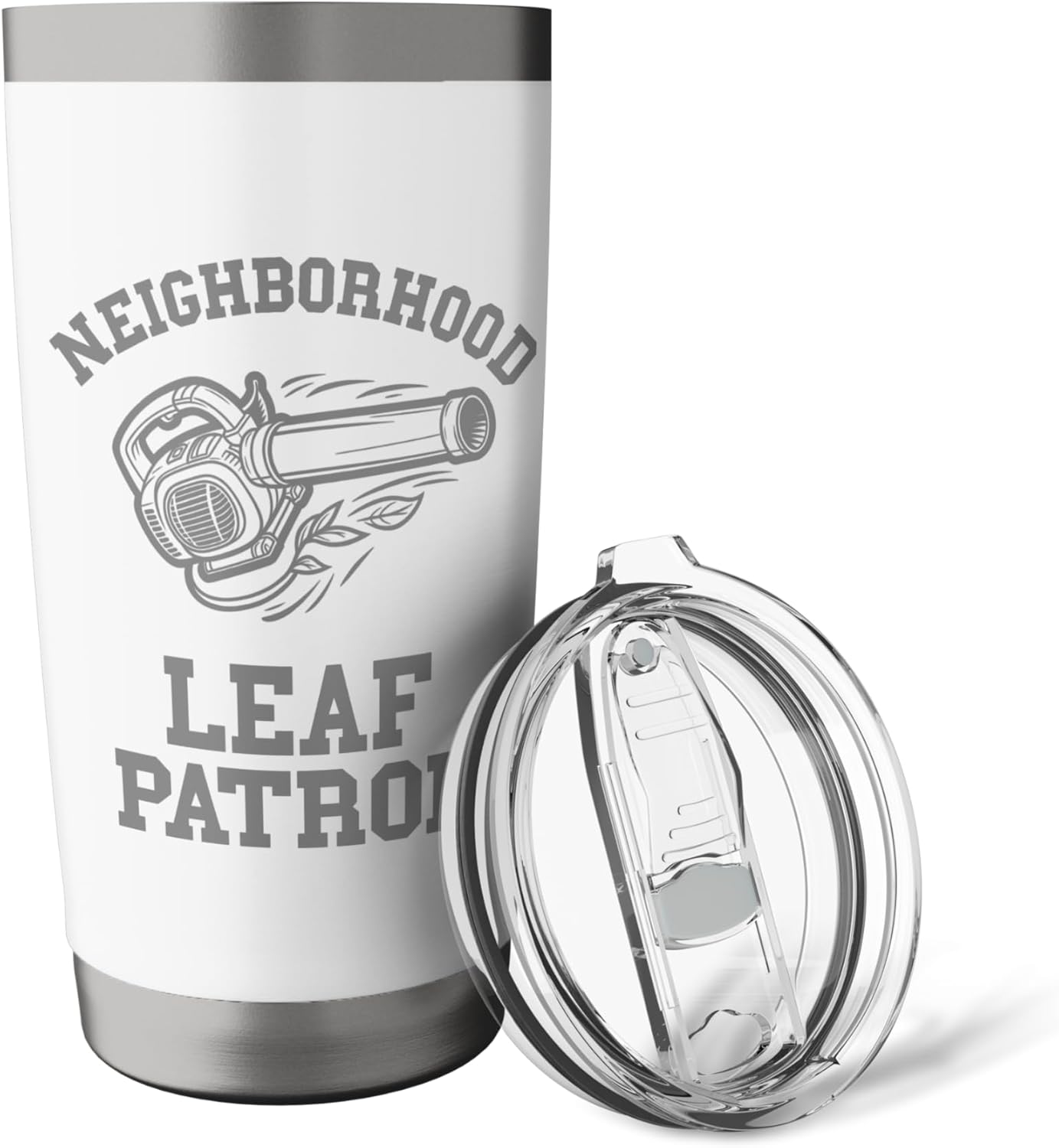Neighborhood Leaf Blower Mens Funny Lawn Care Yard Leaves Stainless Steel Insulated Tumbler