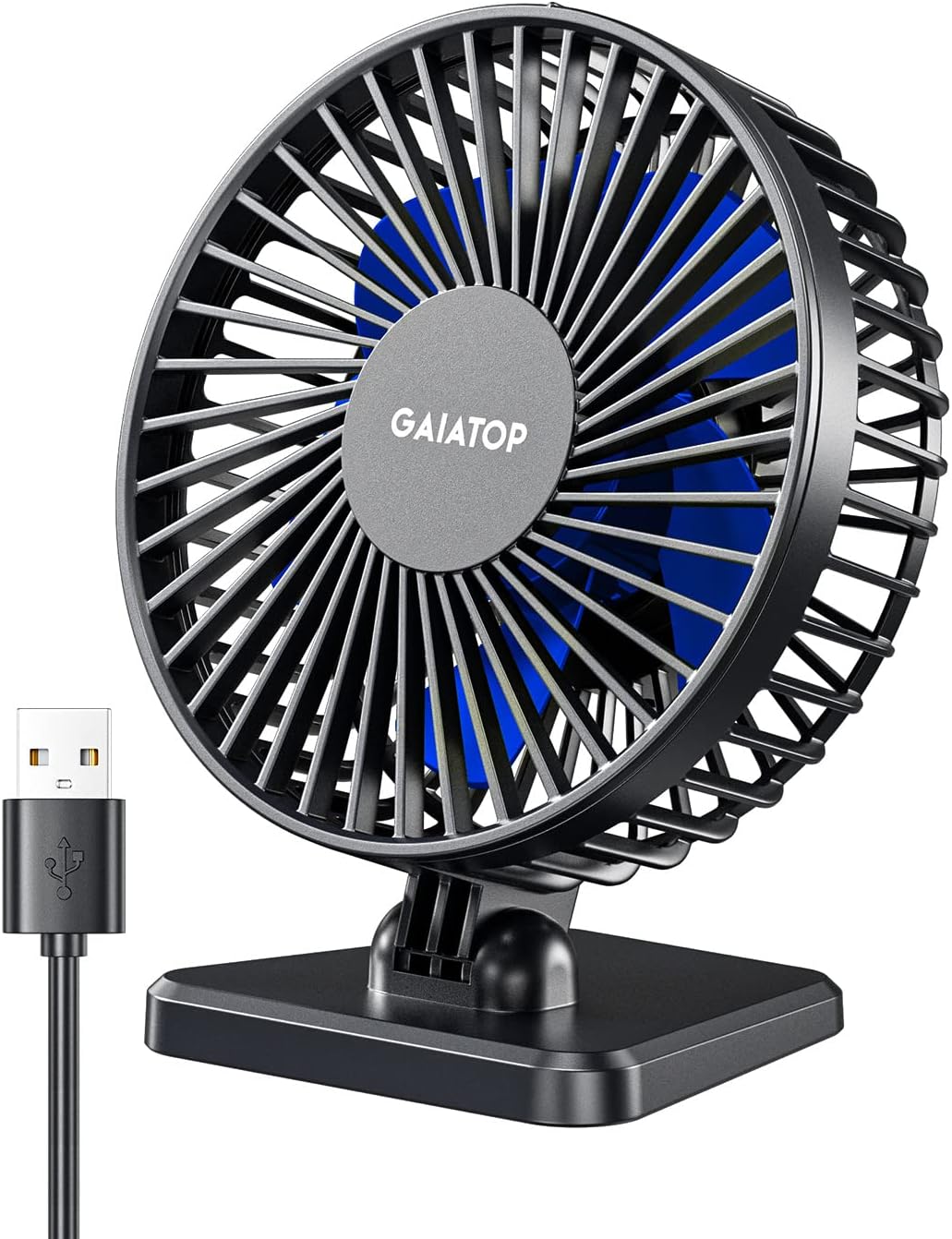 Gaiatop USB Desk Fan, Small But Powerful, Personal Portable Quiet 3 Sp