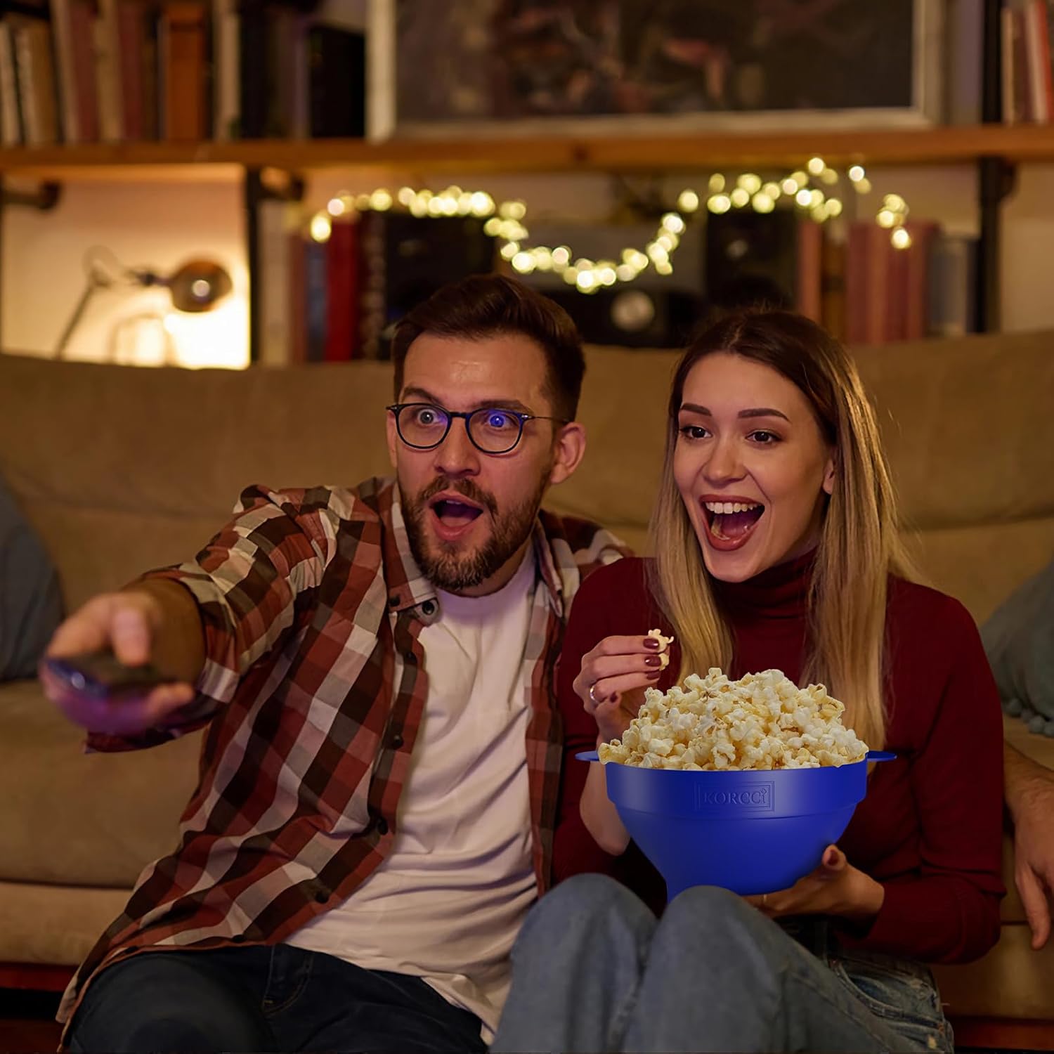 The Original Korcci Microwaveable Silicone Popcorn Popper, Microwave P