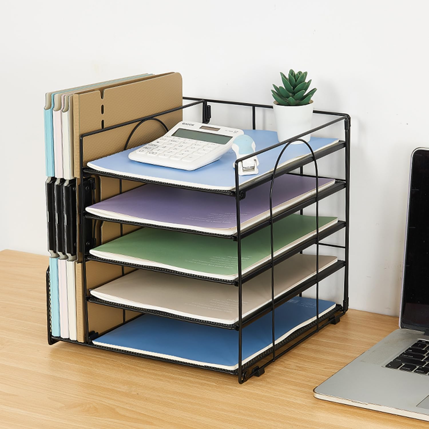 Desk Organizers and Accessories, 5-Tier Paper Letter Tray Organizer wi