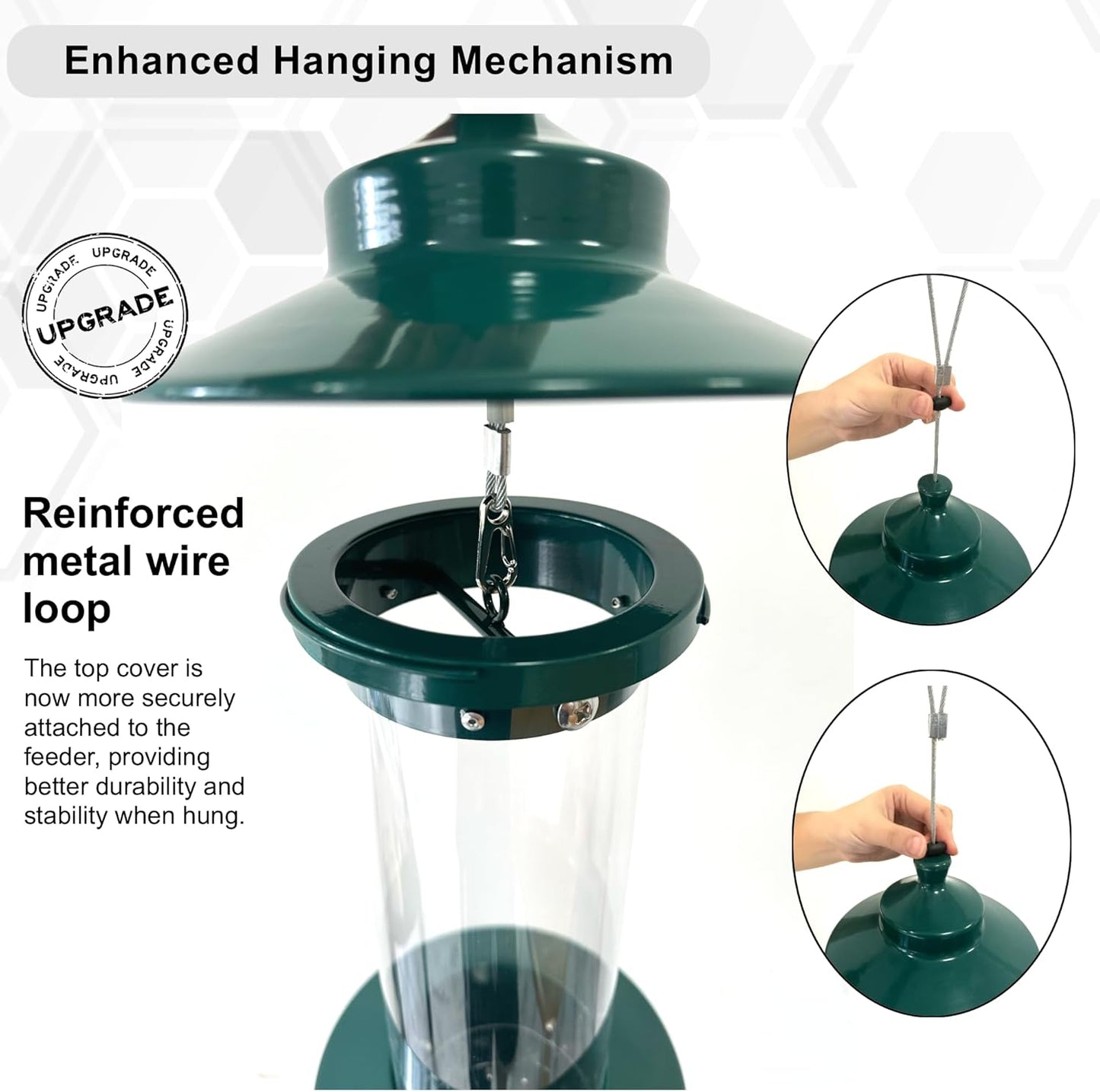 Squirrel Proof Bird Feeders, Heavy Duty Metal Wild Bird Feeders, Bird 