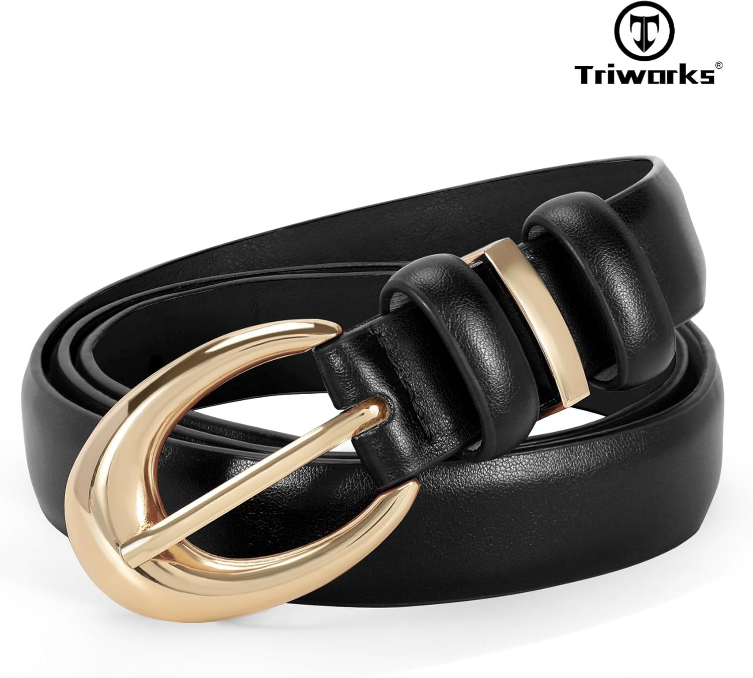 TRIWORKS 3 Pack Women Leather Belt for Jeans Pants Fashion Ladies Faux