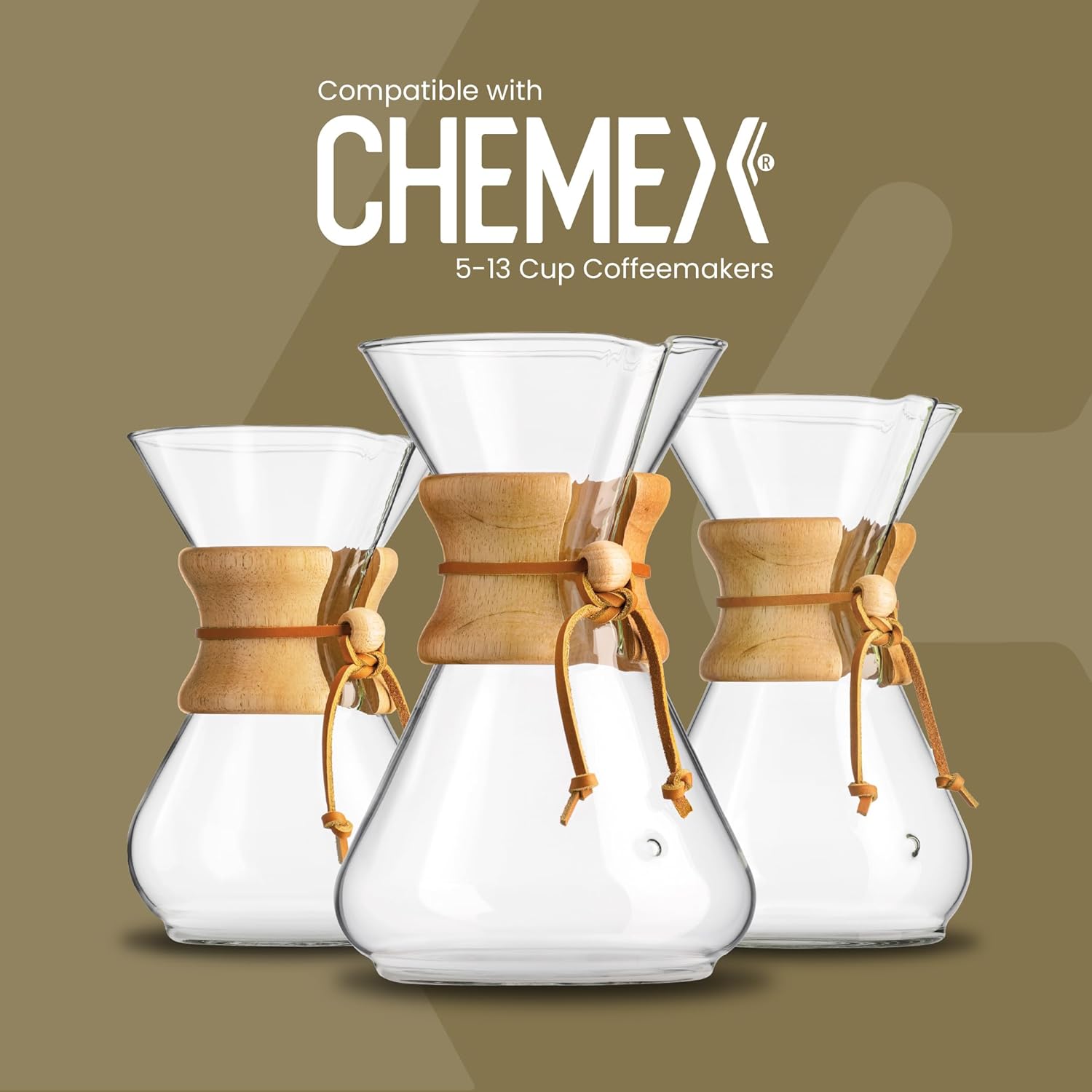 Chemex Bonded Filter - Natural Square - 100 Count (Pack of 2) - Exclus