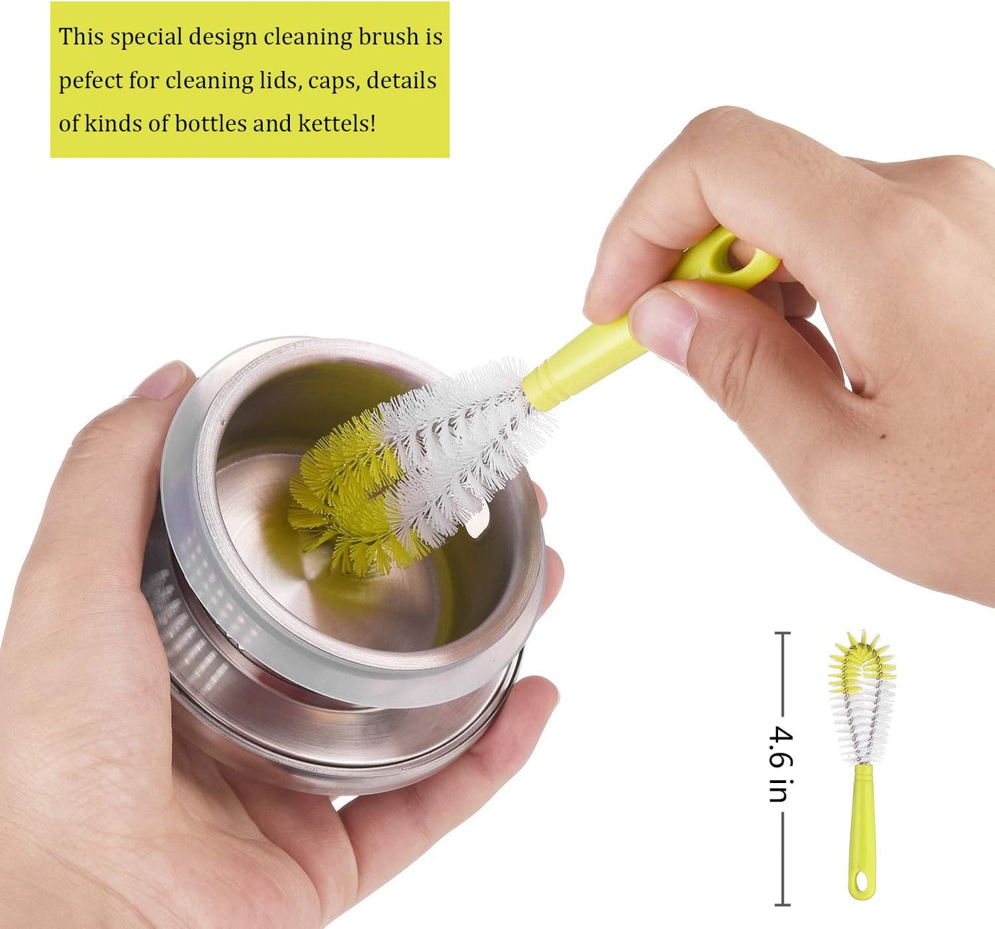 ALINK 8-Pack Bottle Cleaning Brush Set - Long Bottle Cleaner for Washing Beer/Wine Narrow Neck Bottles, Hummingbird Feeder, Sport Well, Plus Kettle Cleaner, Straw Brush