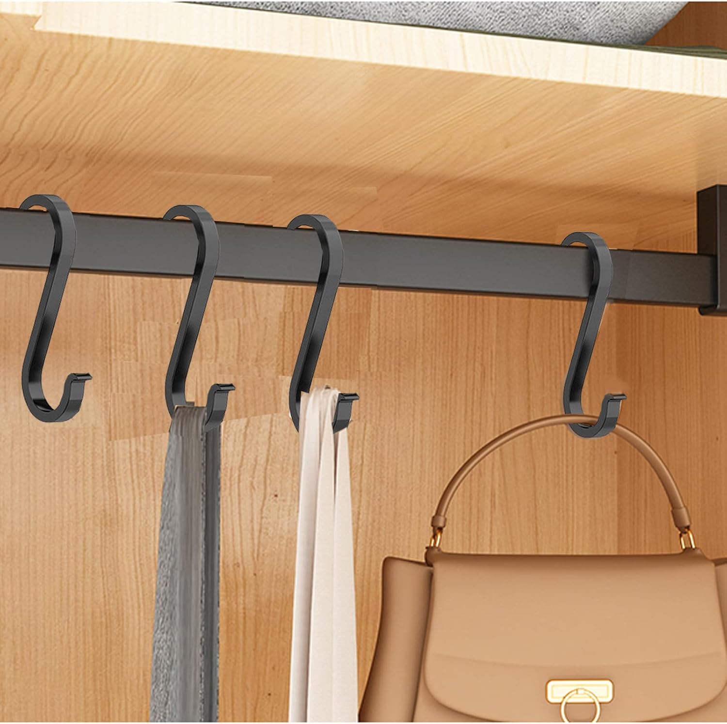 15Pcs S Shaped Hooks Matte Finish S Hooks Aluminum Heavy Duty S Hooks 
