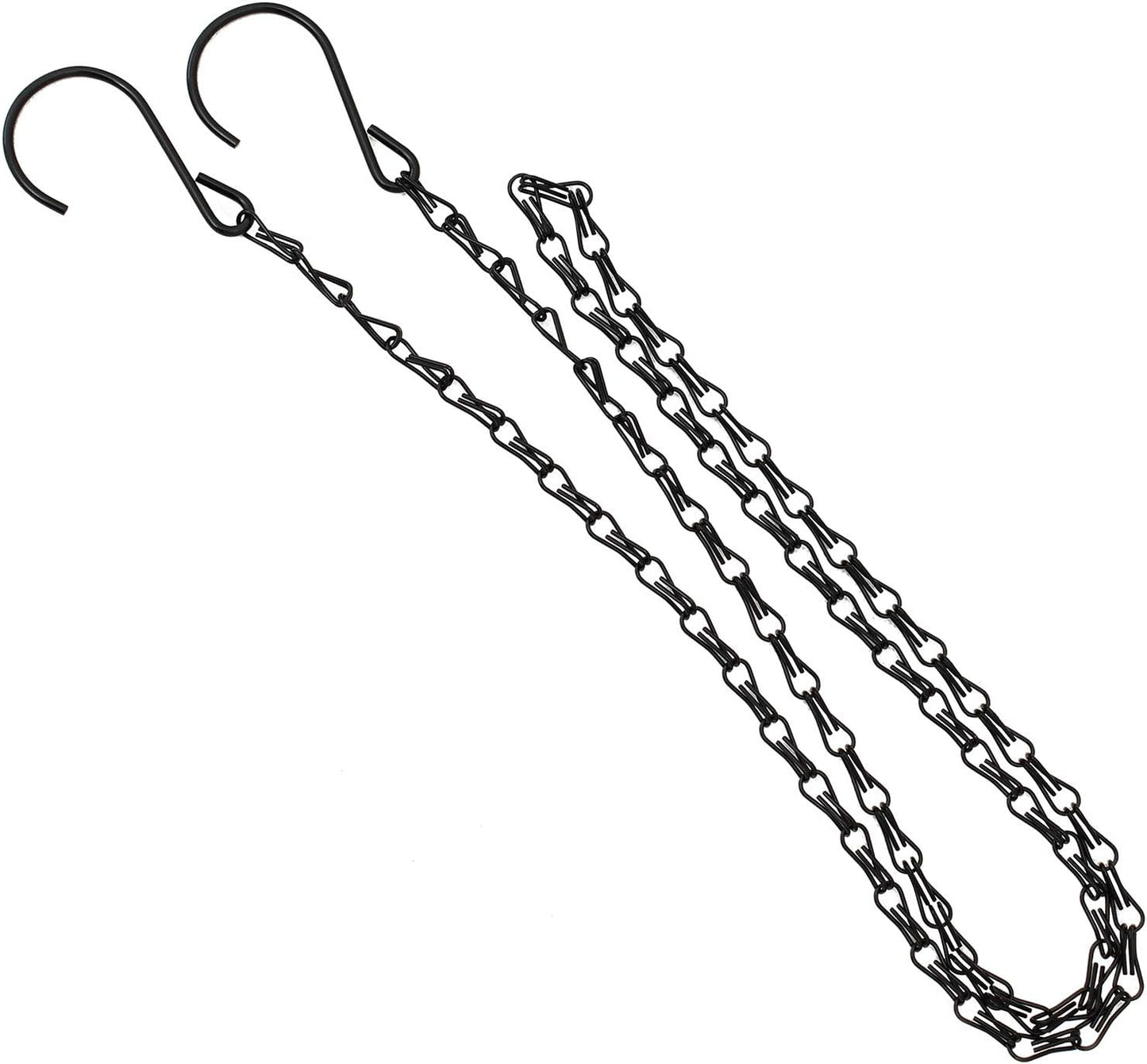 ECOOPTS 4 ft Hanging Chain Metal Hanging Hook Hanger for Plants Basket, Lanterns, Bird Feeders, Solar Lights, Ornaments, Indoor, Outdoor