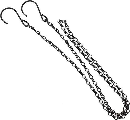 ECOOPTS 4 ft Hanging Chain Metal Hanging Hook Hanger for Plants Basket, Lanterns, Bird Feeders, Solar Lights, Ornaments, Indoor, Outdoor