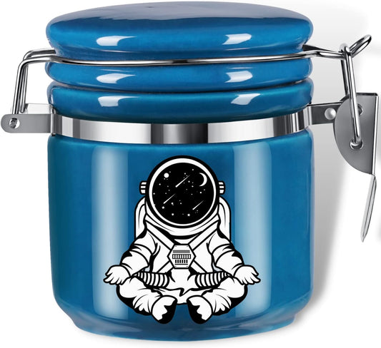 Smell Proof Jar Half Oz (250ml), Separate Space for Humidity Pack To K