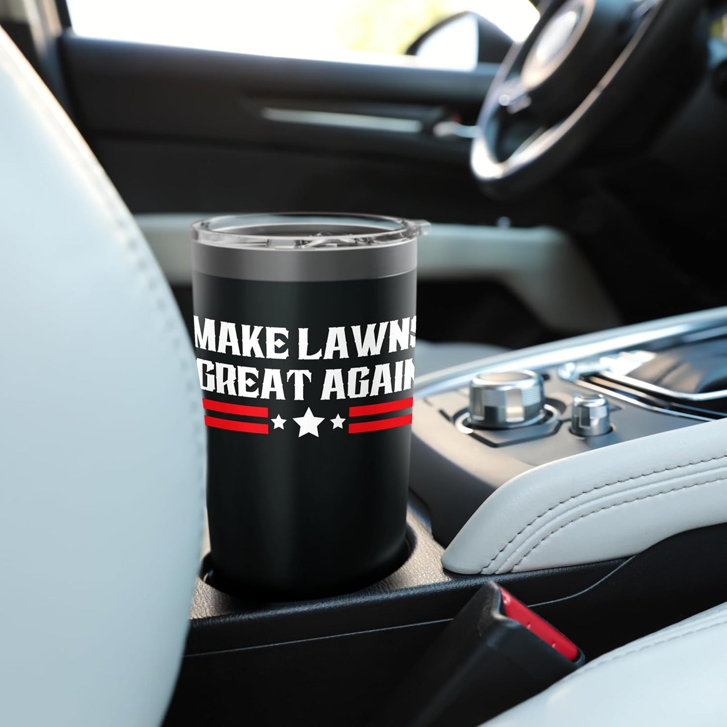 Funny Make Lawns Great Again Lawn Mower Dad Stainless Steel Insulated Tumbler