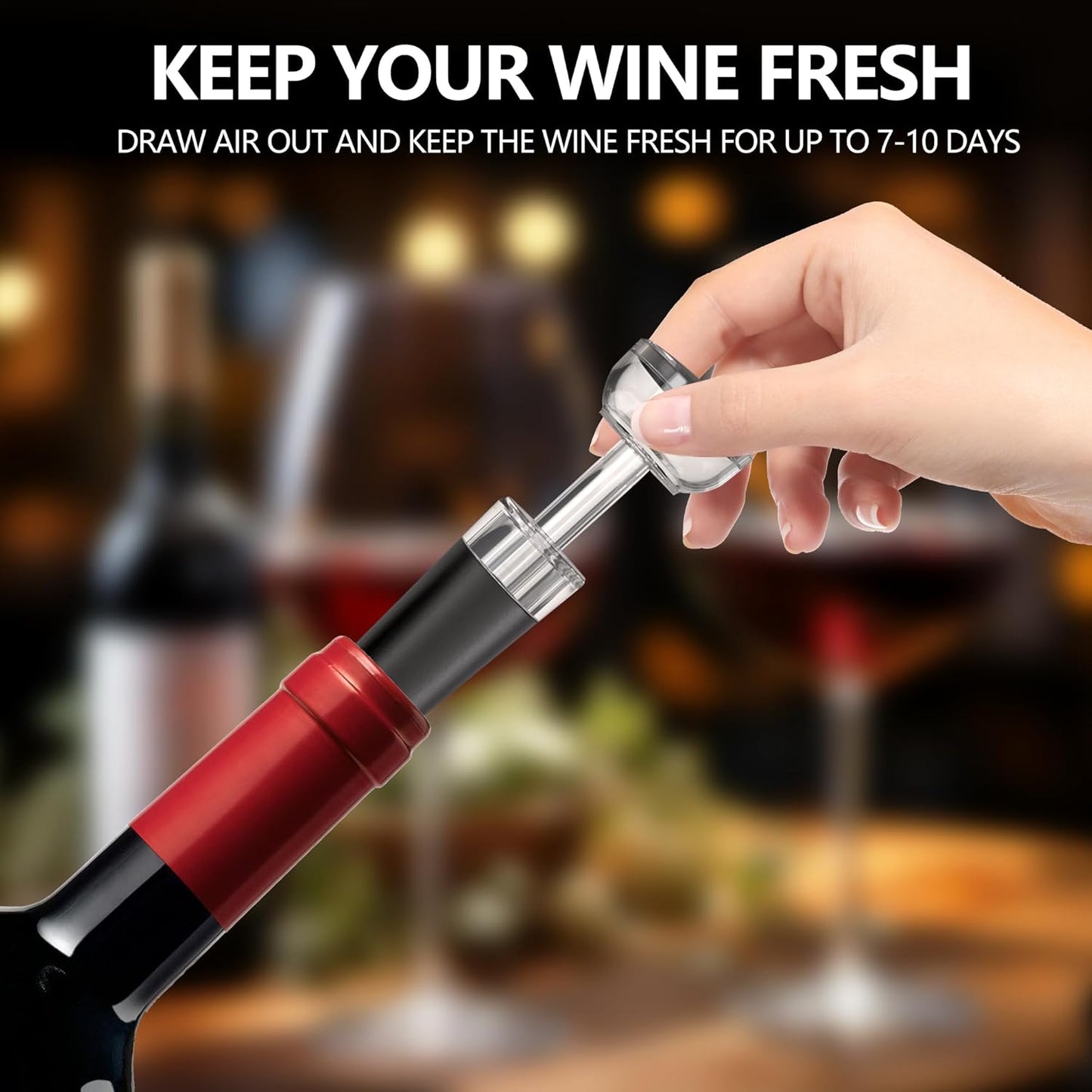 4-in-1 Rechargeable Electric Wine Opener Wine Aerator Gift Set with El