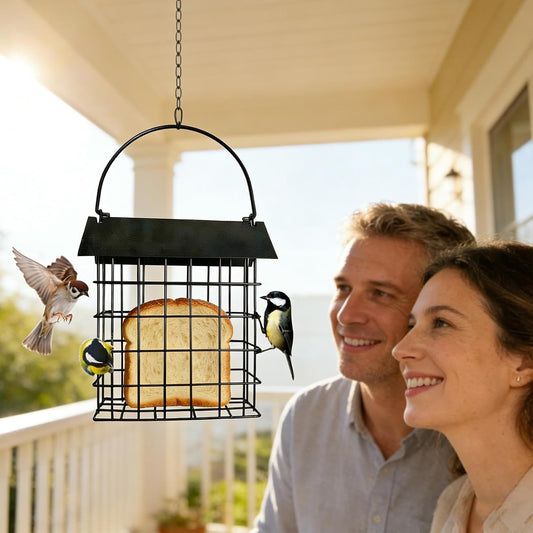 Bird Feeder, Metal Squirrel-Proof Weatherproof Feeding Tool, Outside Finch Feeders, for Watching Viewing Feeding Food Pet Aviary Finches Outdoor Inside Home Garden