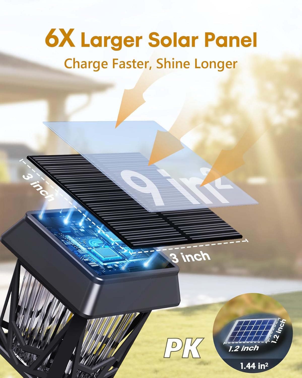 Solar Pathway Lights, Outdoor Lights Waterproof 6 Pack, Large Solar Pa