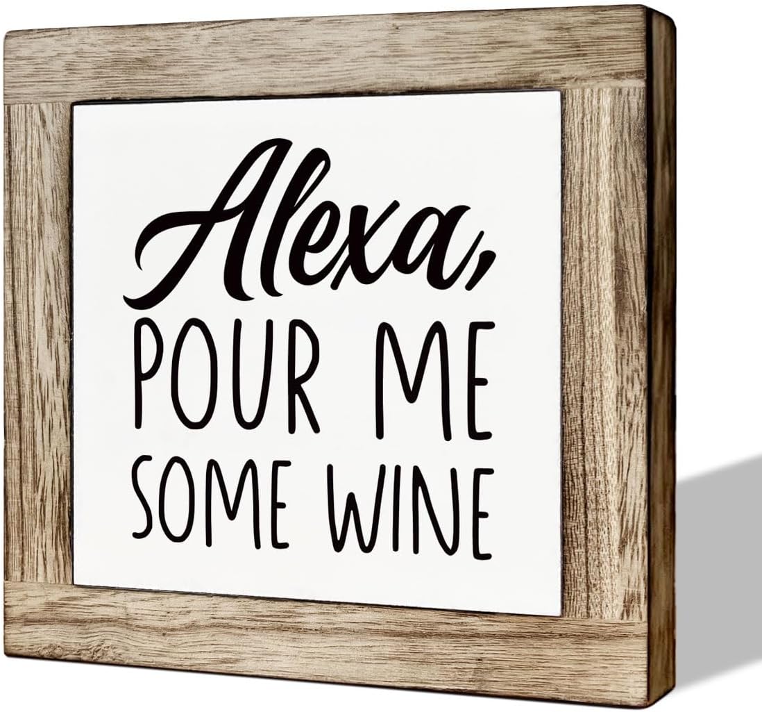 Kitchen Decor, Wooden Box Signs for Home Decor, Home Bar Decortion, Fa