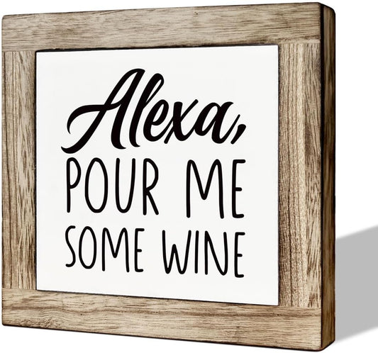 Kitchen Decor, Wooden Box Signs for Home Decor, Home Bar Decortion, Fa