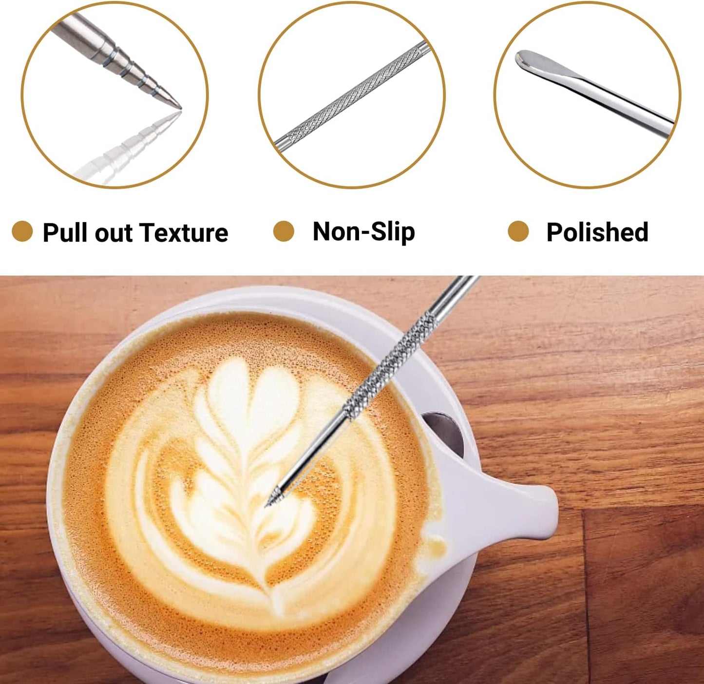 Milk Frothing Pitcher, 350ml/12oz Milk Frother Cup Stainless Steel Jug Steaming Pitcher, Milk Coffee Cappuccino Latte Art Barista Steam Pitchers Milk Jug Cup with Decorating Pen