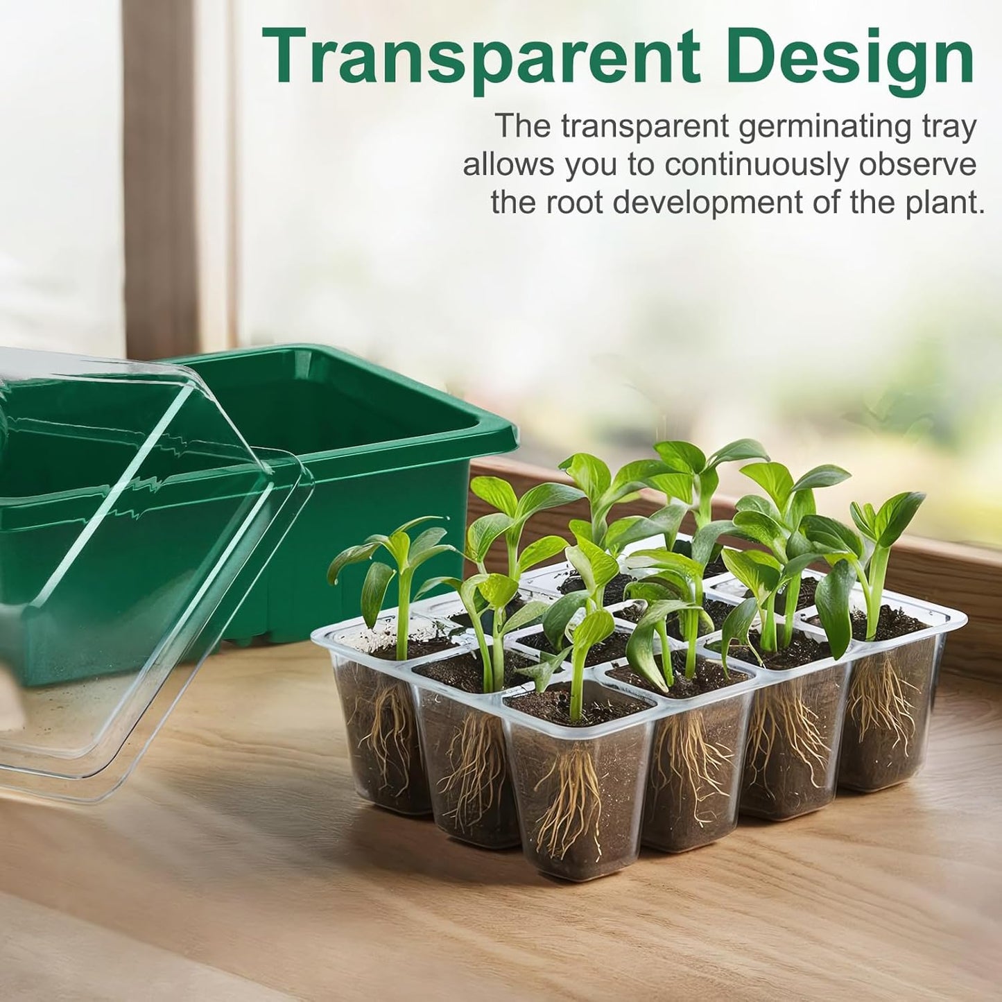 10 Pack Seed Starter Tray Seed Starter Kit (120 Cells Total Tray) with