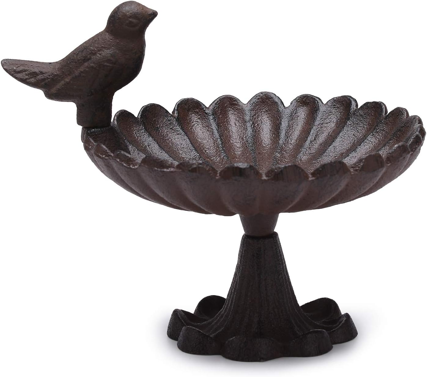 BRASSTAR Cast Iron Wild Bird Feeders 6.7”Birdbath for Outdoors Patio Yard Garden Villa Decor TQZDPT48