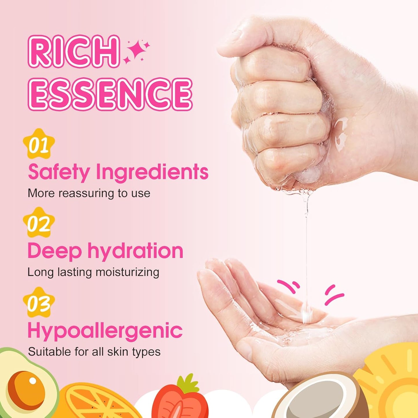 14 Pack Fruit Face Masks Skincare for Kids, Sheet Hydrating Facial Mas