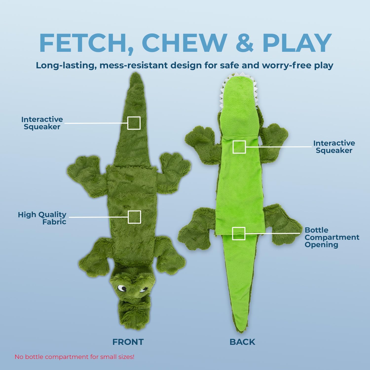 Best Pet Supplies Squeaky Dog Toys with Soft Durable Fabric for Small,