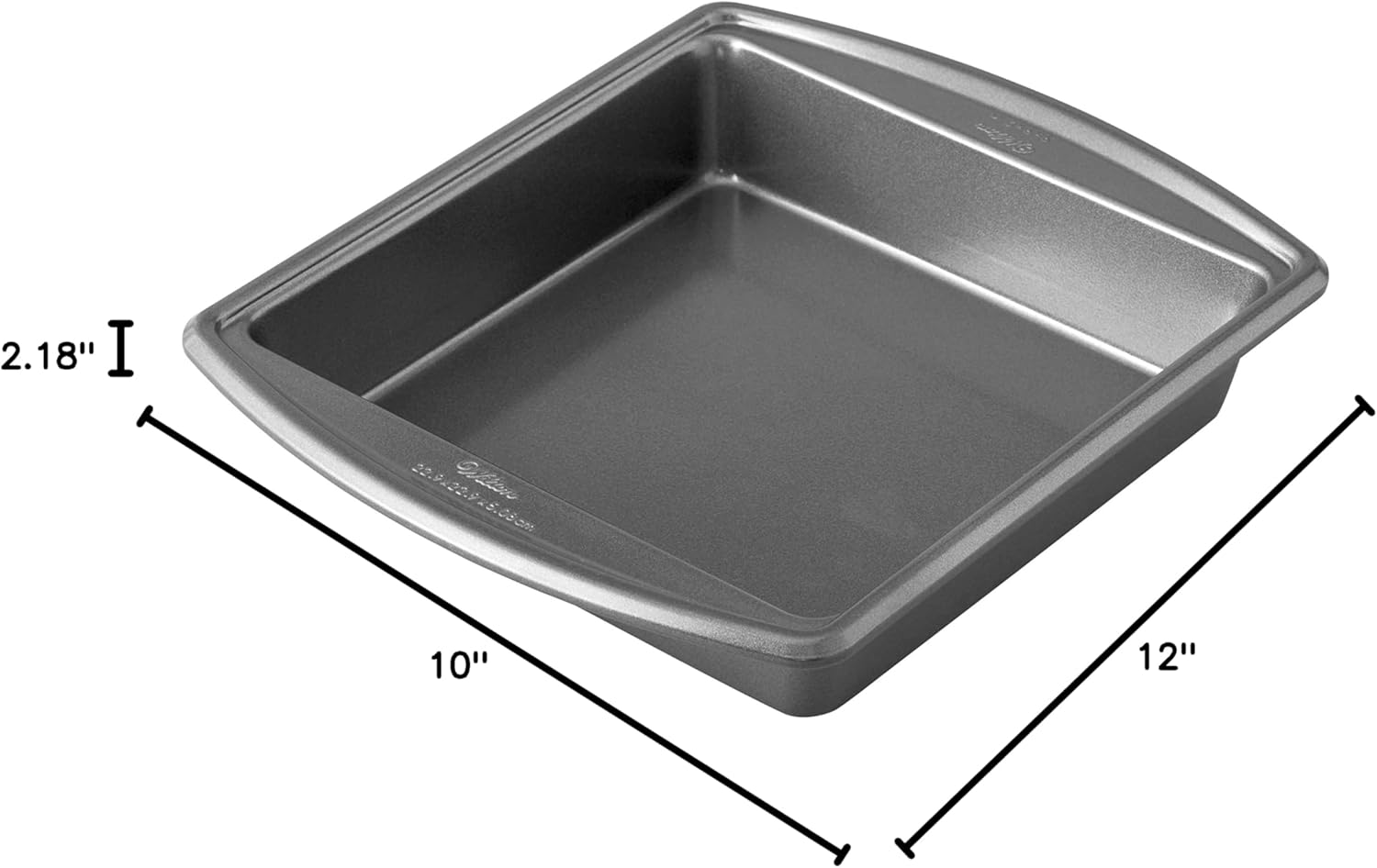 Wilton Platinum Non-Stick 9 x 9 Inch Square Brownie Cake Pan, Cold-Rol