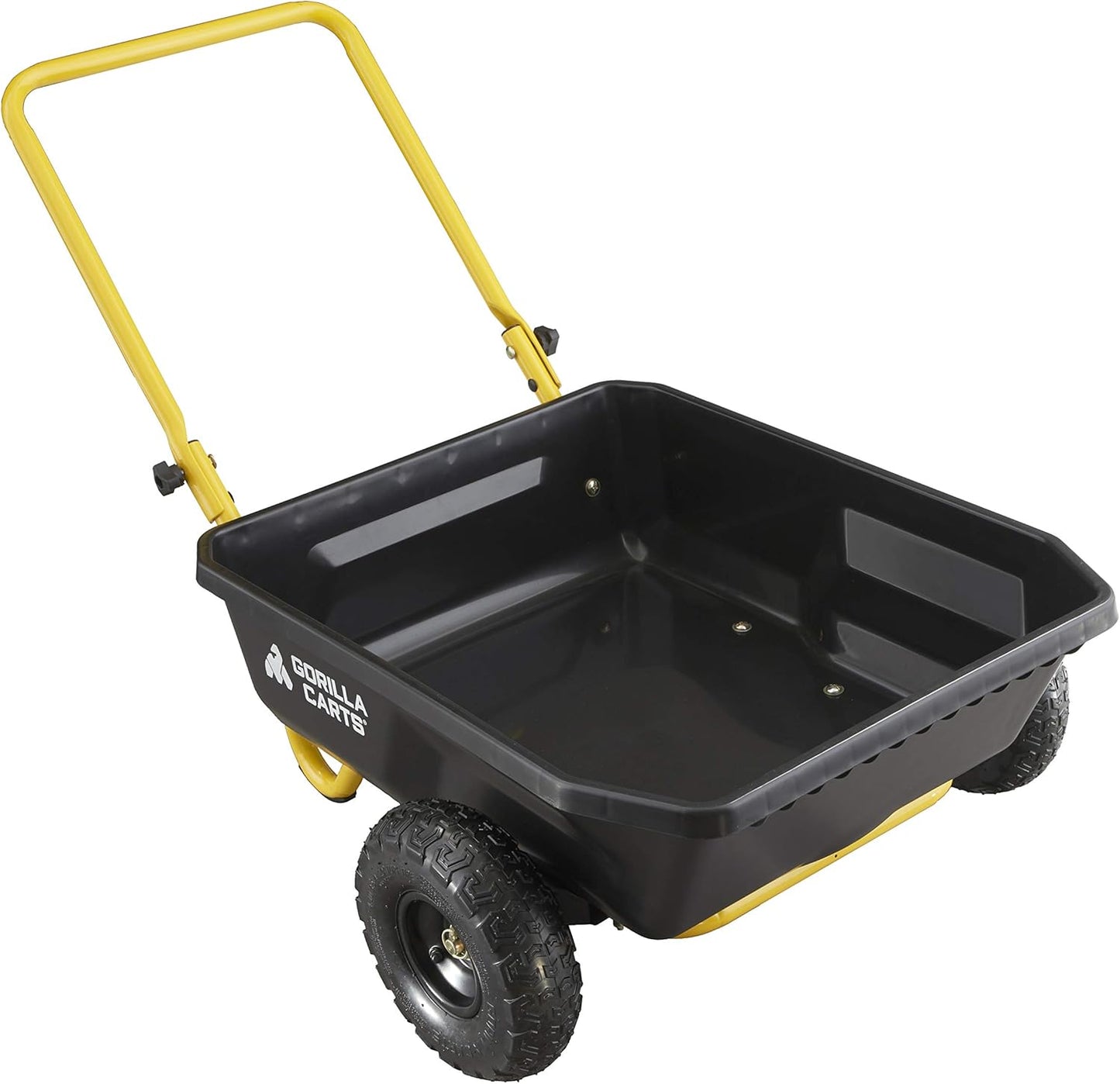 Gorilla Carts 4 cu ft Poly Yard Cart, 300 lb Capacity with AMES 39-Inc