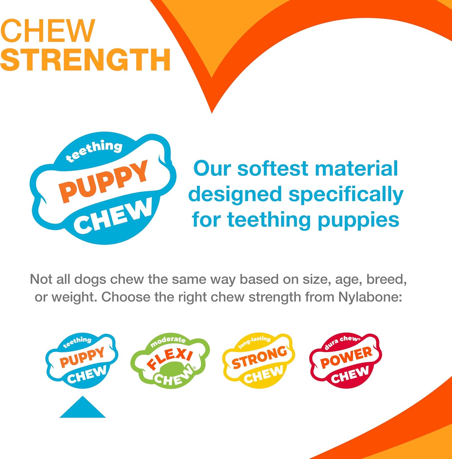 Nylabone Ring Bone Chew Toy for Puppies, Puppy Teething Toys, Puppy En
