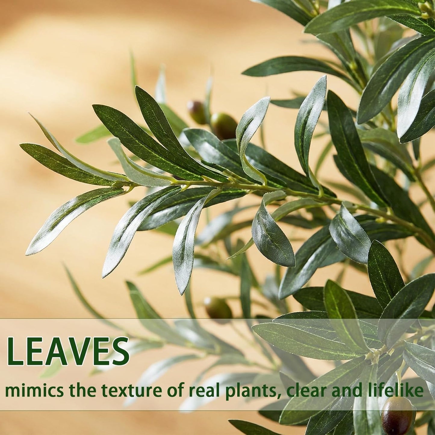 Artificial Olive Tree, 8FT Tall Faux Olive Trees with White Tall Planter & Pebbles, Fake Silk Plant with Natural Trunk & Lifelike Fruits, Fake Tree for Home Office Living Room Indoor Outdoor Decor
