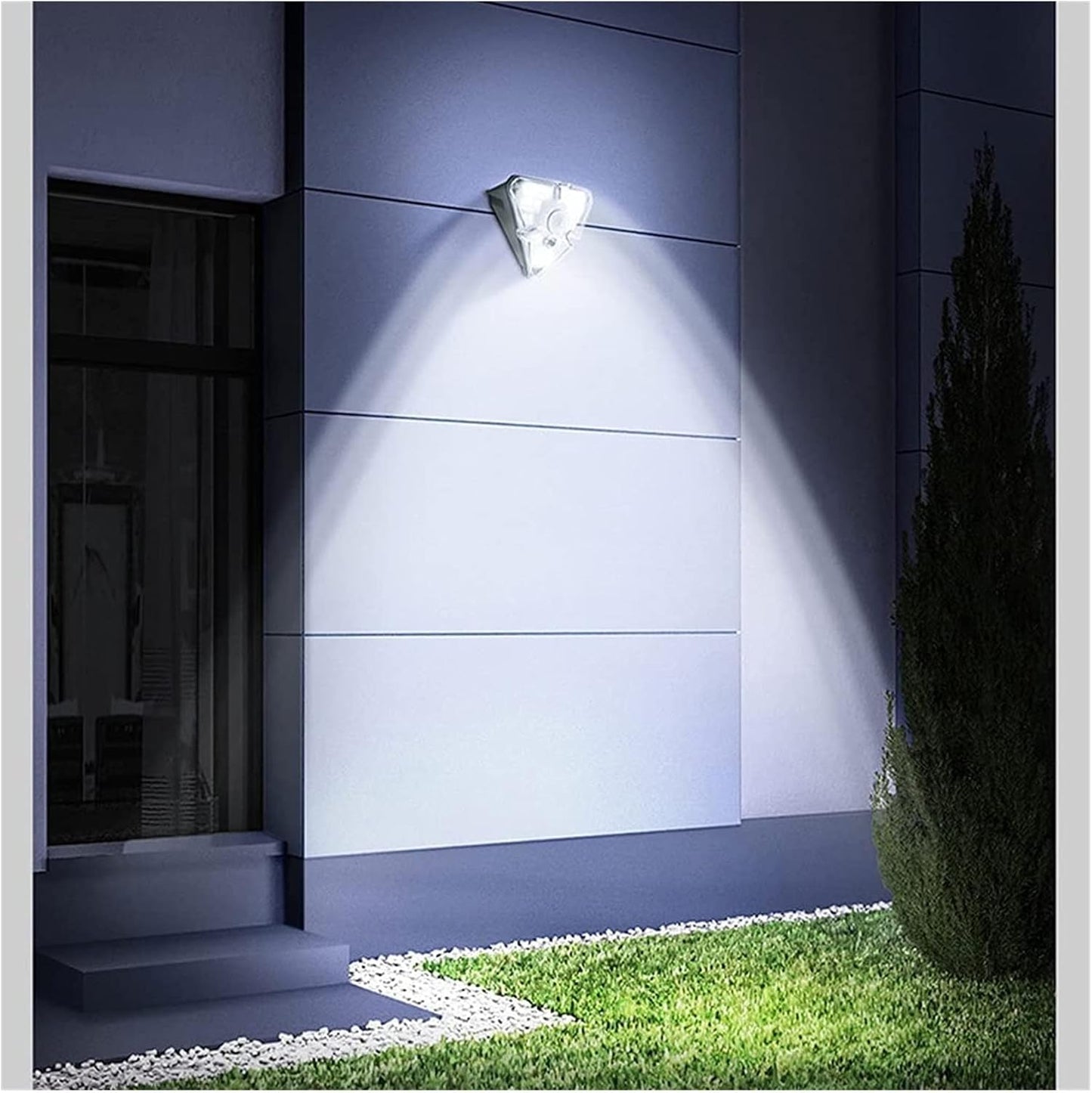 Courtyard Light 4 Pcs Outdoor Solar Light Motion Sensor Wall Lamp Outdoor Waterproof Solar Power Street Light for Door Front Garden Garage